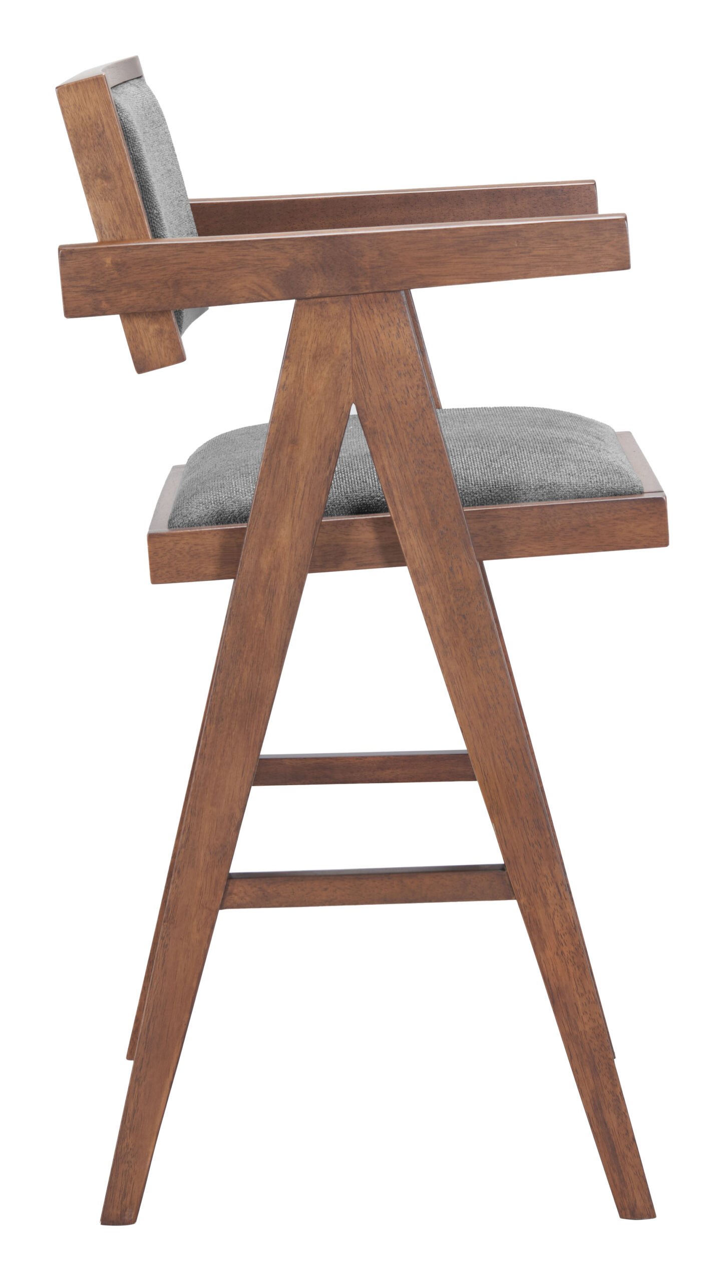 Delhi Counter Stool (Set of 2) Gray & Walnut - Image 2