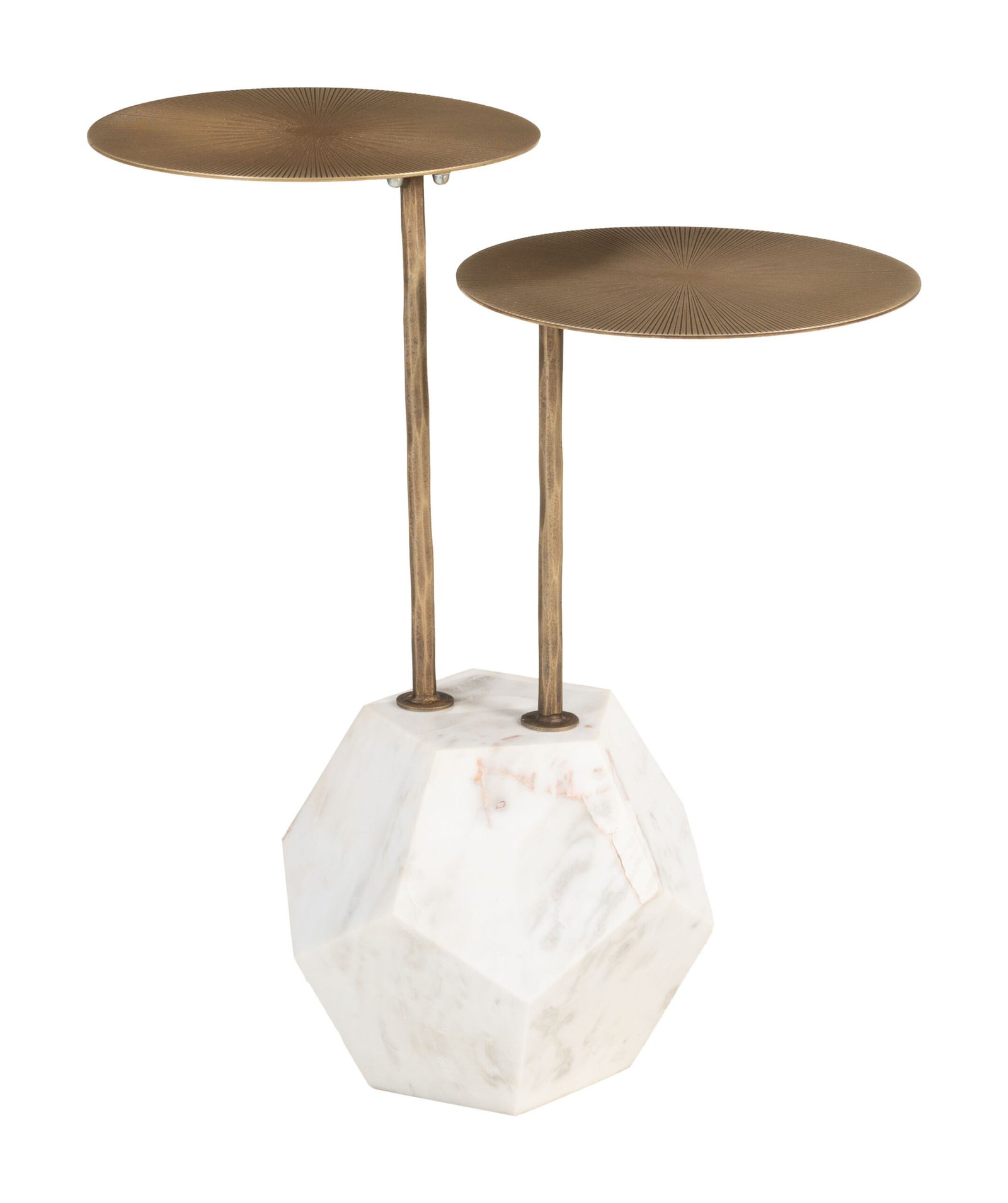 Anten Side Table Brass & White - Image 6