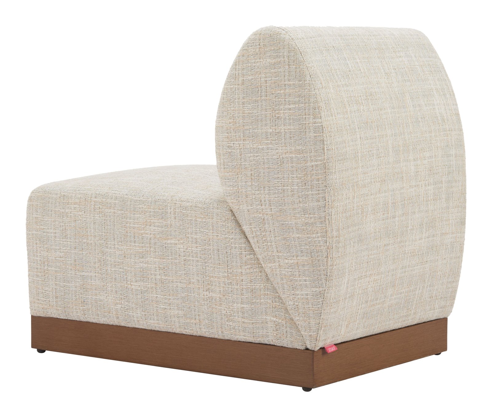 Christy Armless Chair Beige - Image 5
