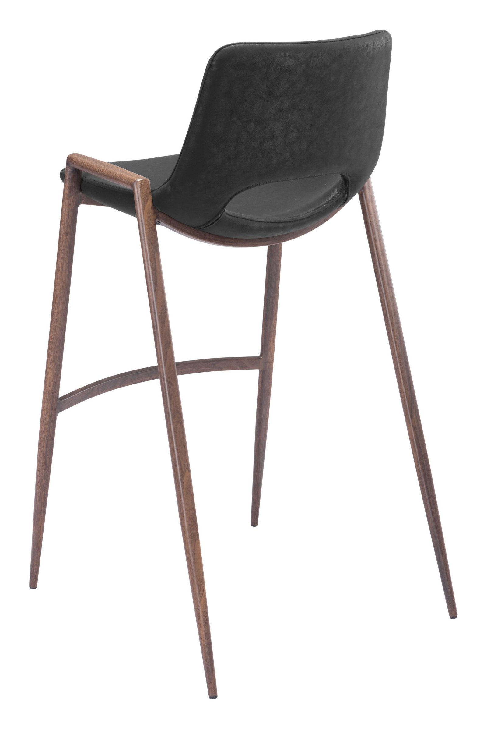 Desi Barstool (Set of 2) Black & Walnut - Image 7