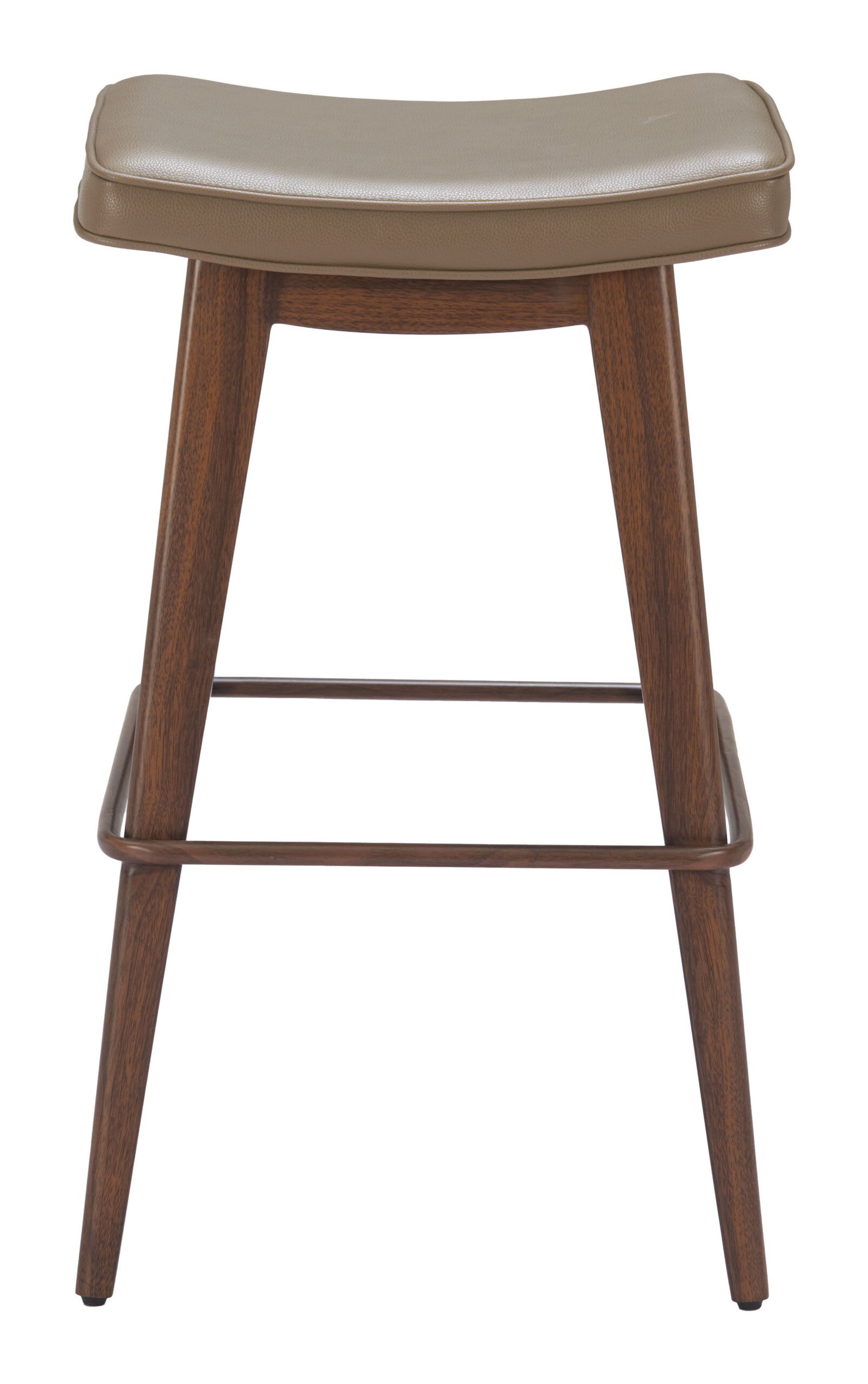 Divat Barstool (Set of 2) Taupe & Walnut - Image 3