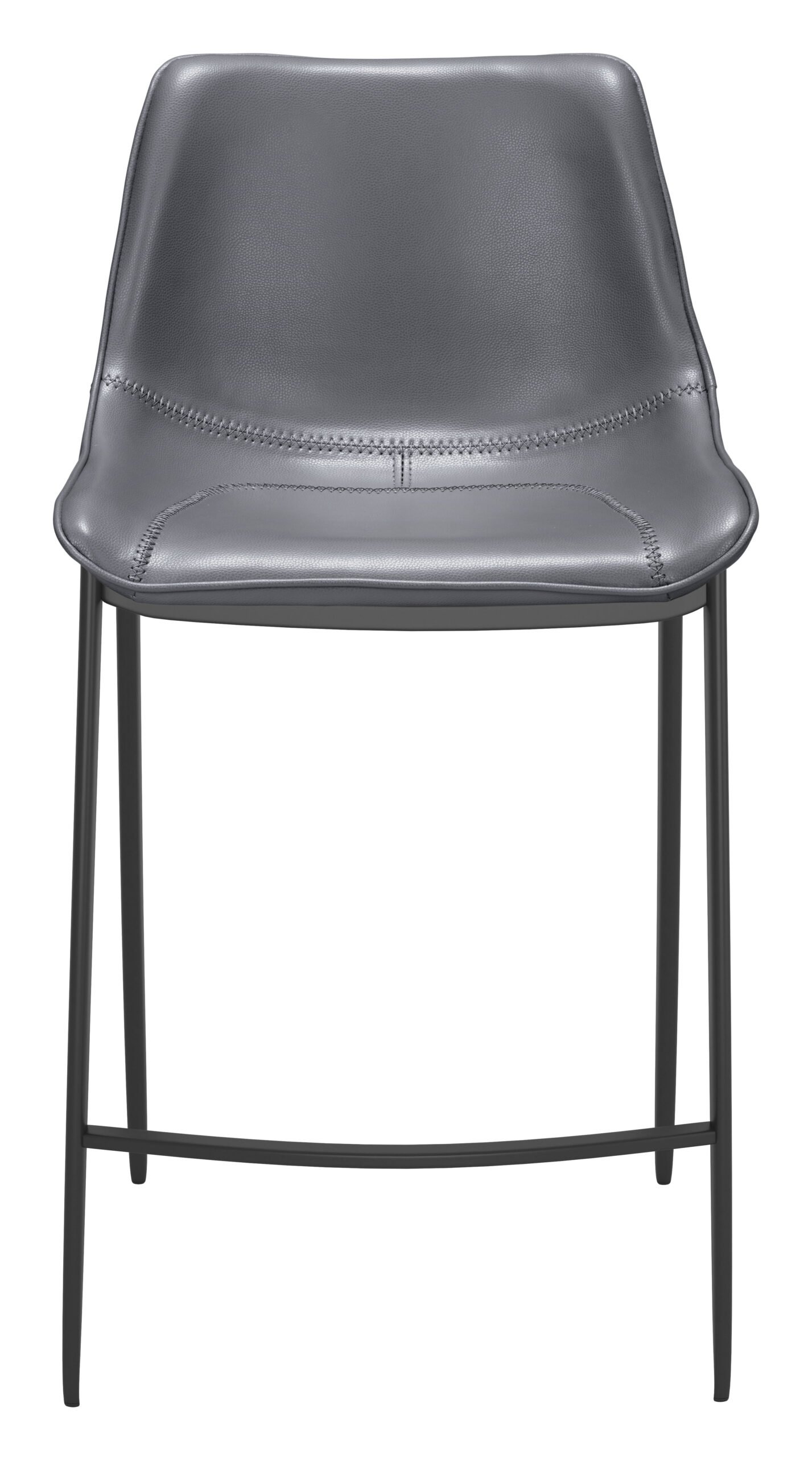 Magnus Counter Stool (Set of 2) Dark Gray & Black - Image 4