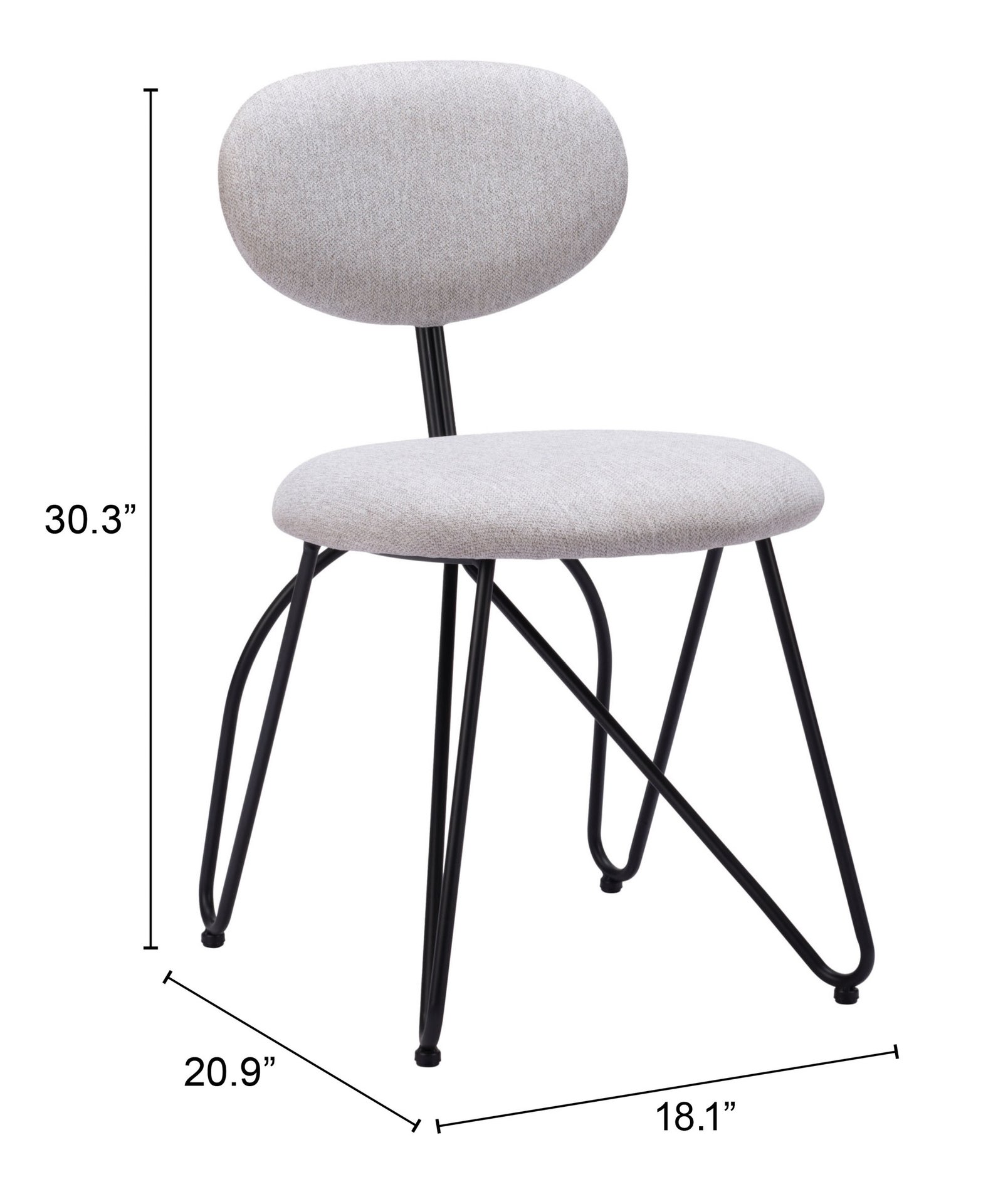 Novi Dining Chair (Set of 2) Dove Gray - Image 9