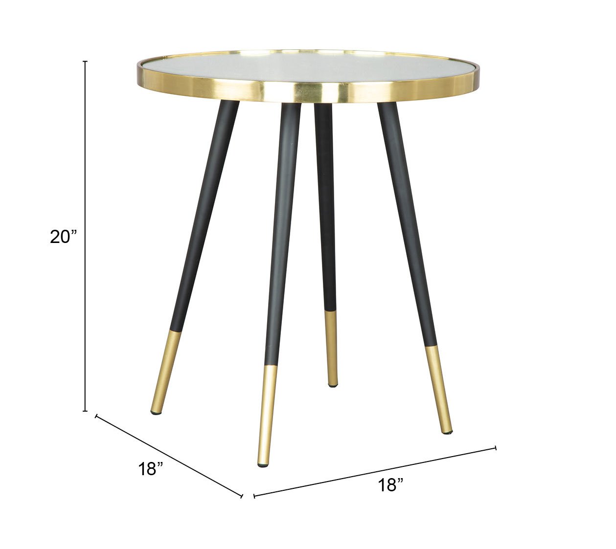Particle Side Table Gold & Black - Image 10