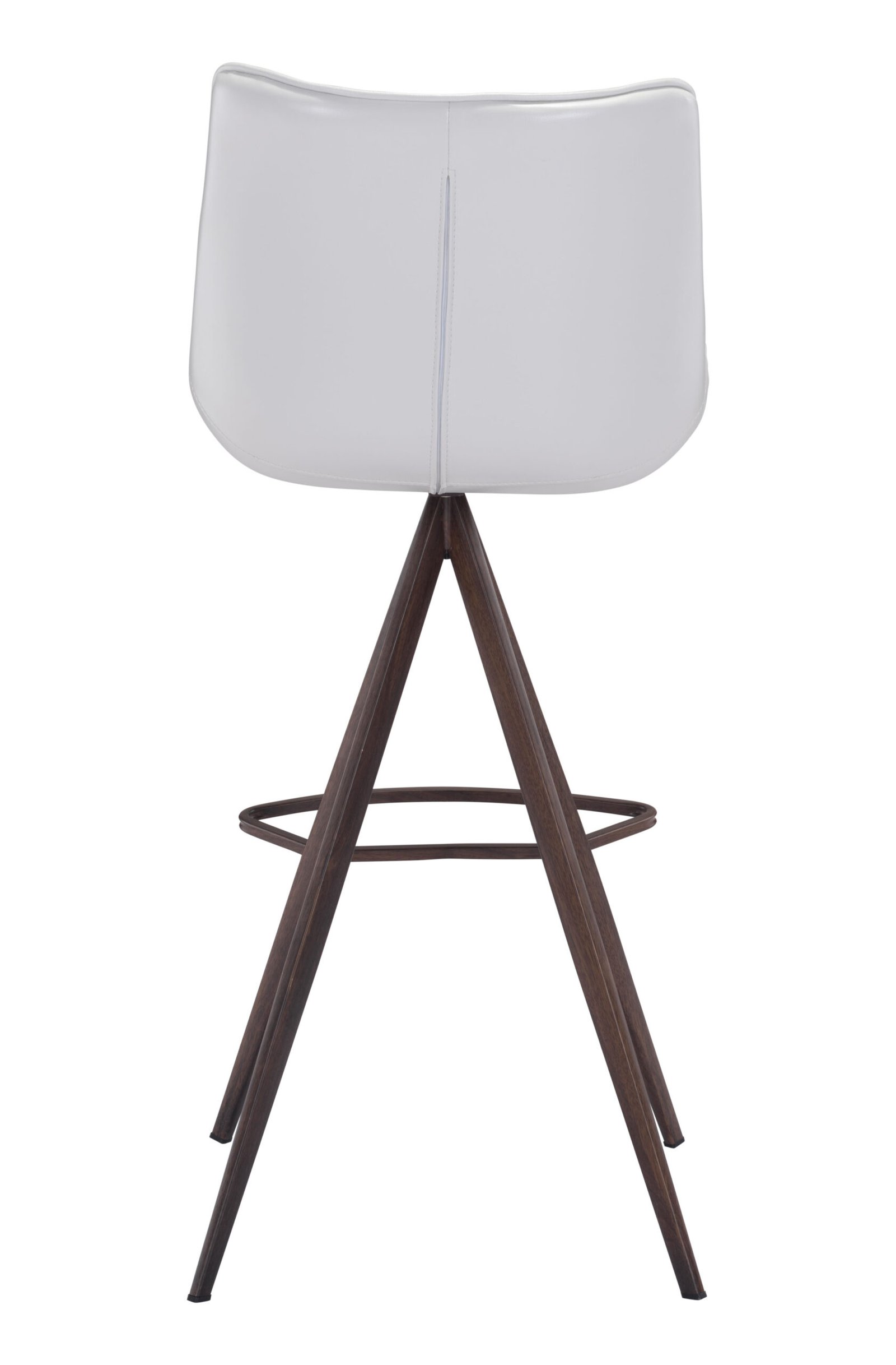 Aki Barstool (Set of 2) White & Walnut - Image 5