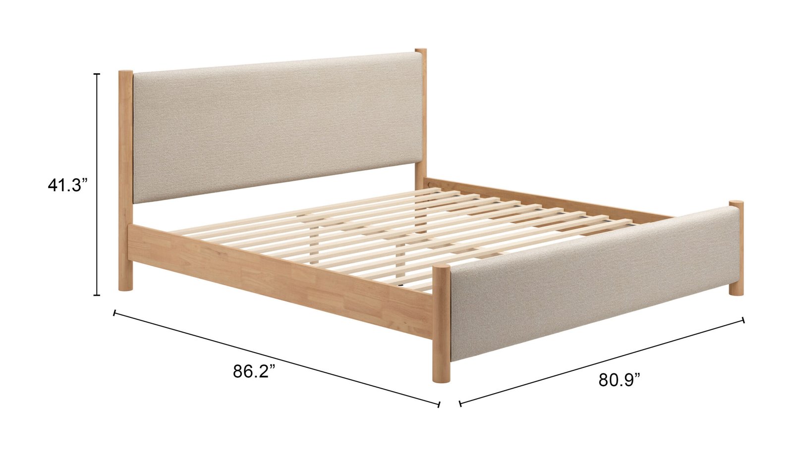 Hadi King Bed Beige & Natural - Image 8