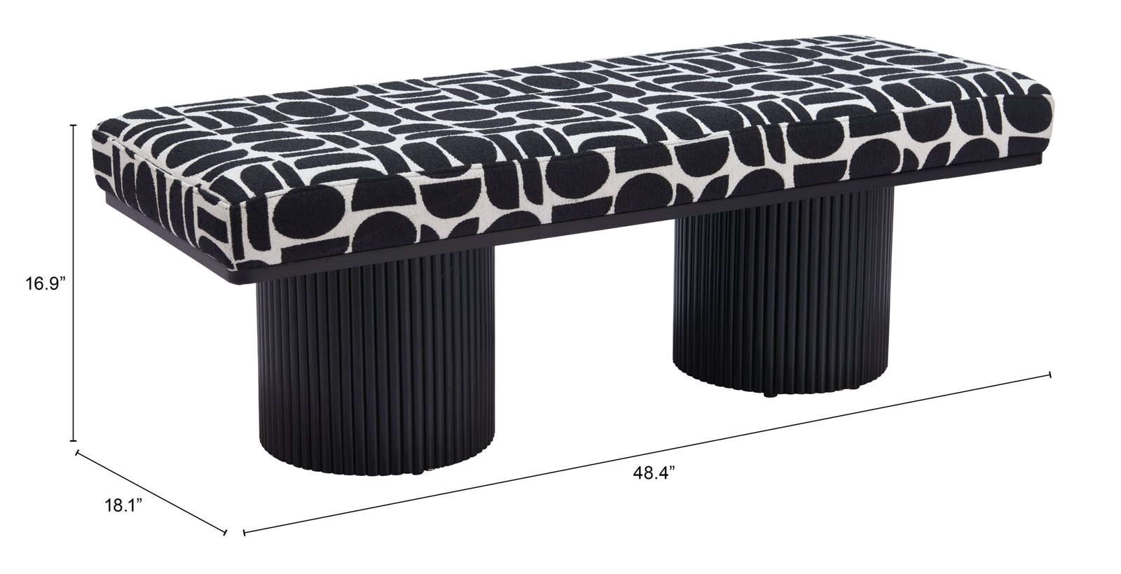 Botoia Bench Black & White - Image 12