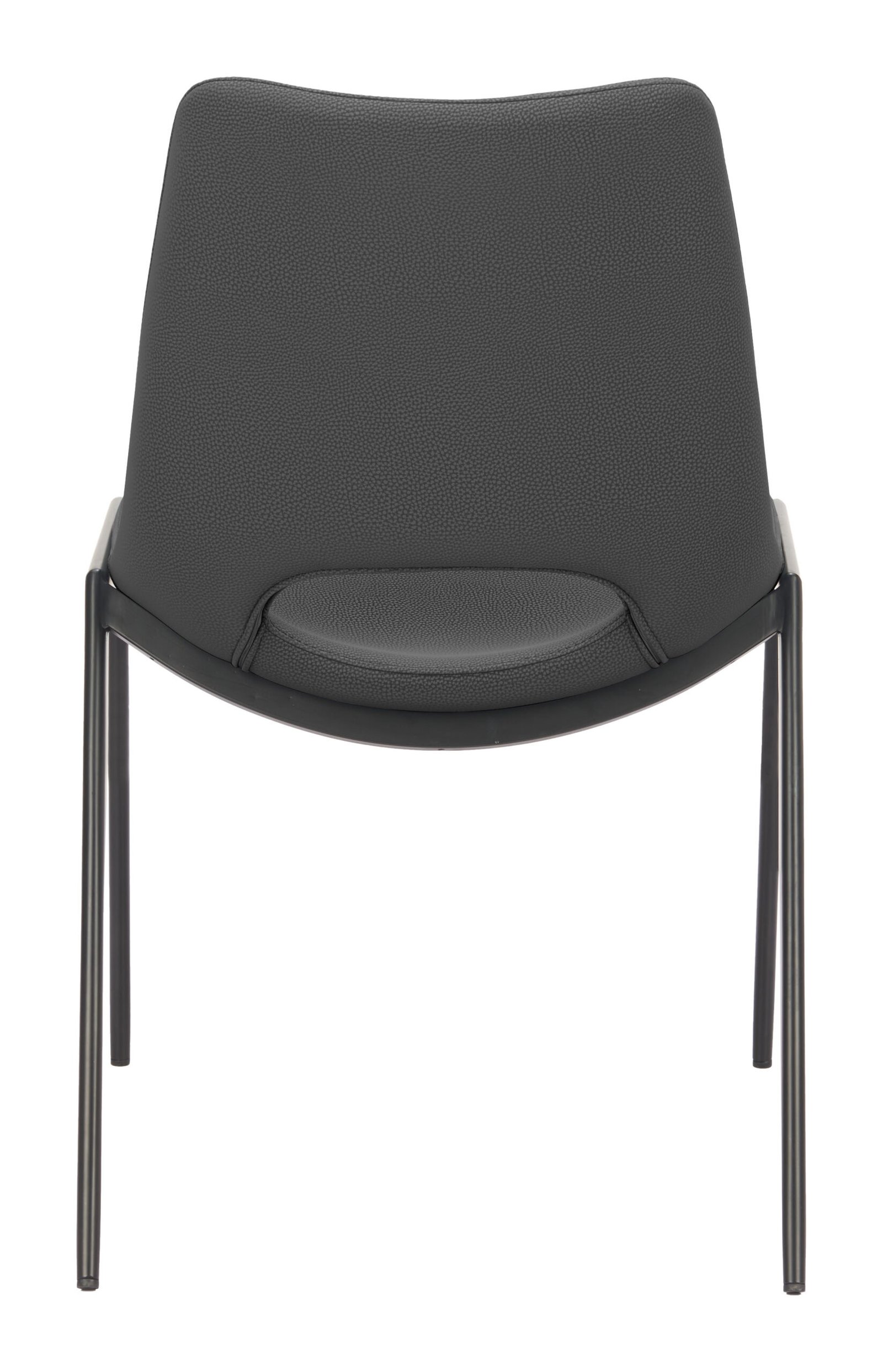 Desi Armless Dining Chair (Set of 2) Black - Image 4