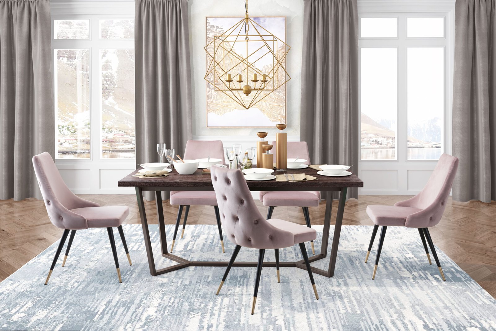 Piccolo Dining Chair (Set of 2) Pink - Image 3