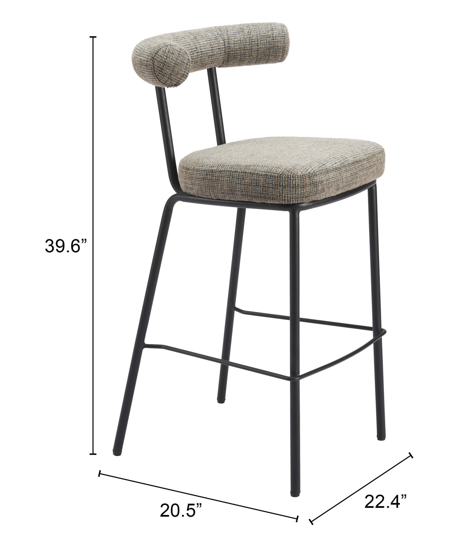 Kede Barstool Green Tweed - Image 10