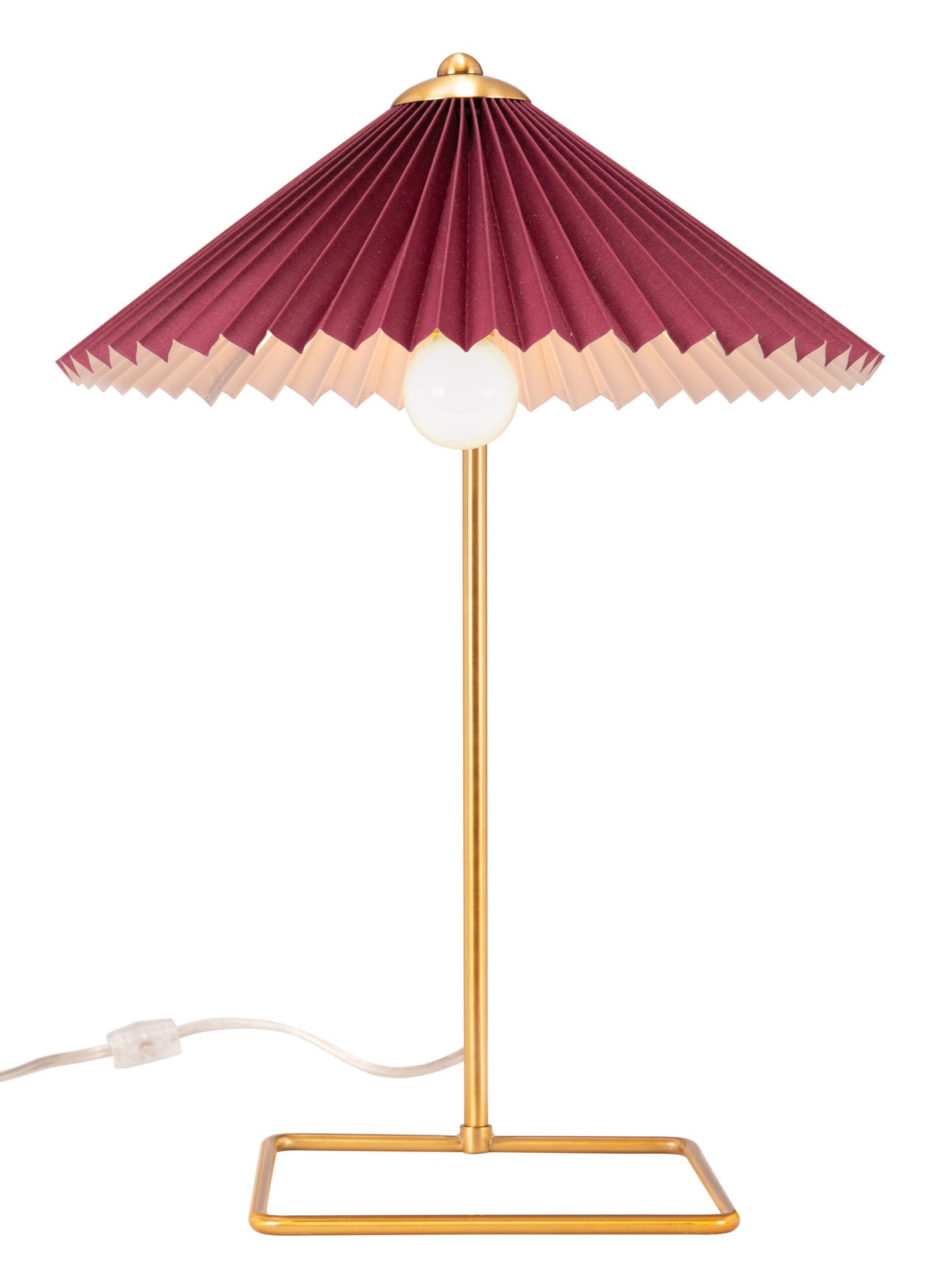 Charo Table Lamp Red & Gold - Image 4