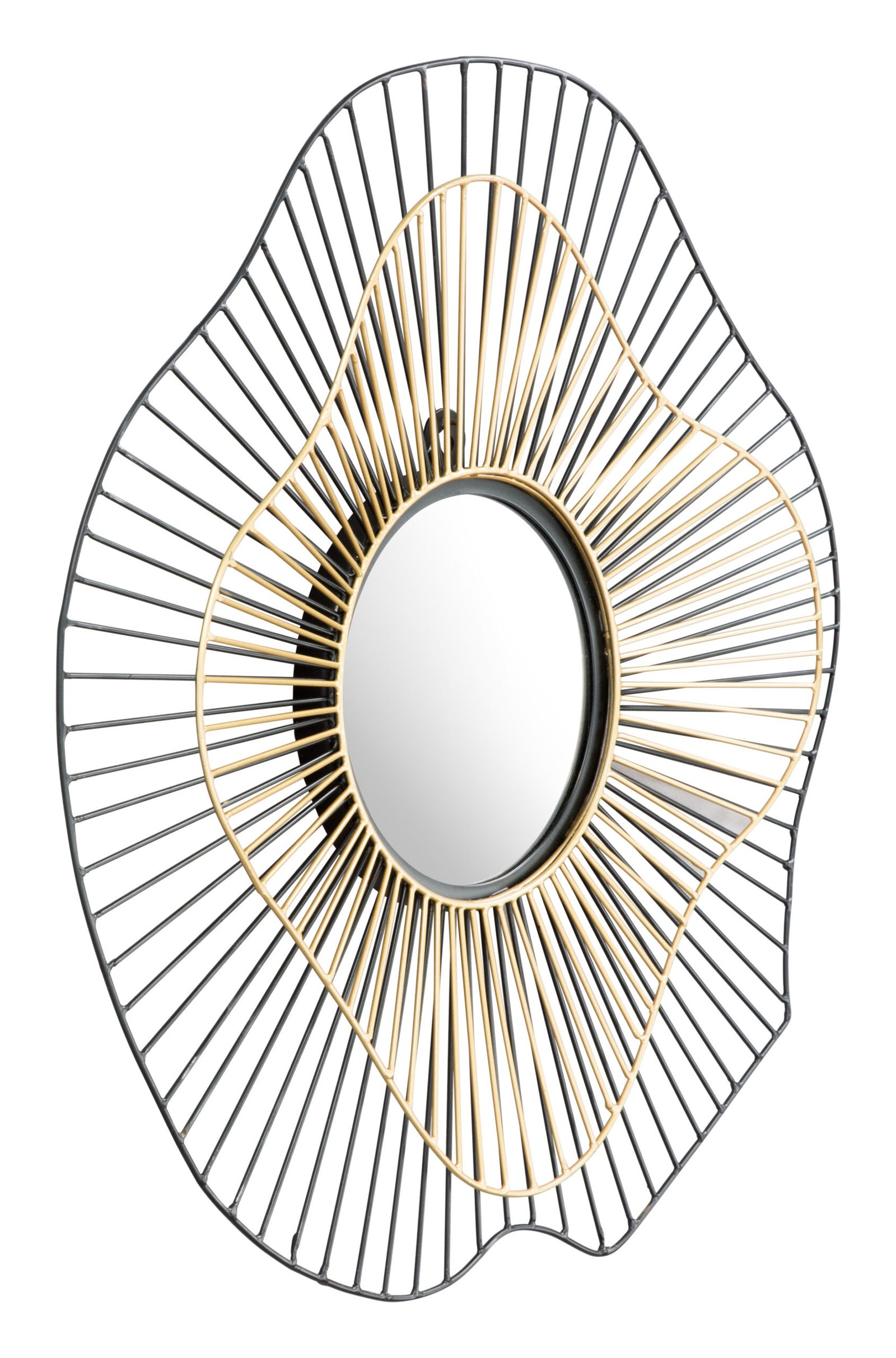Comet Round Mirror Black & Gold - Image 2