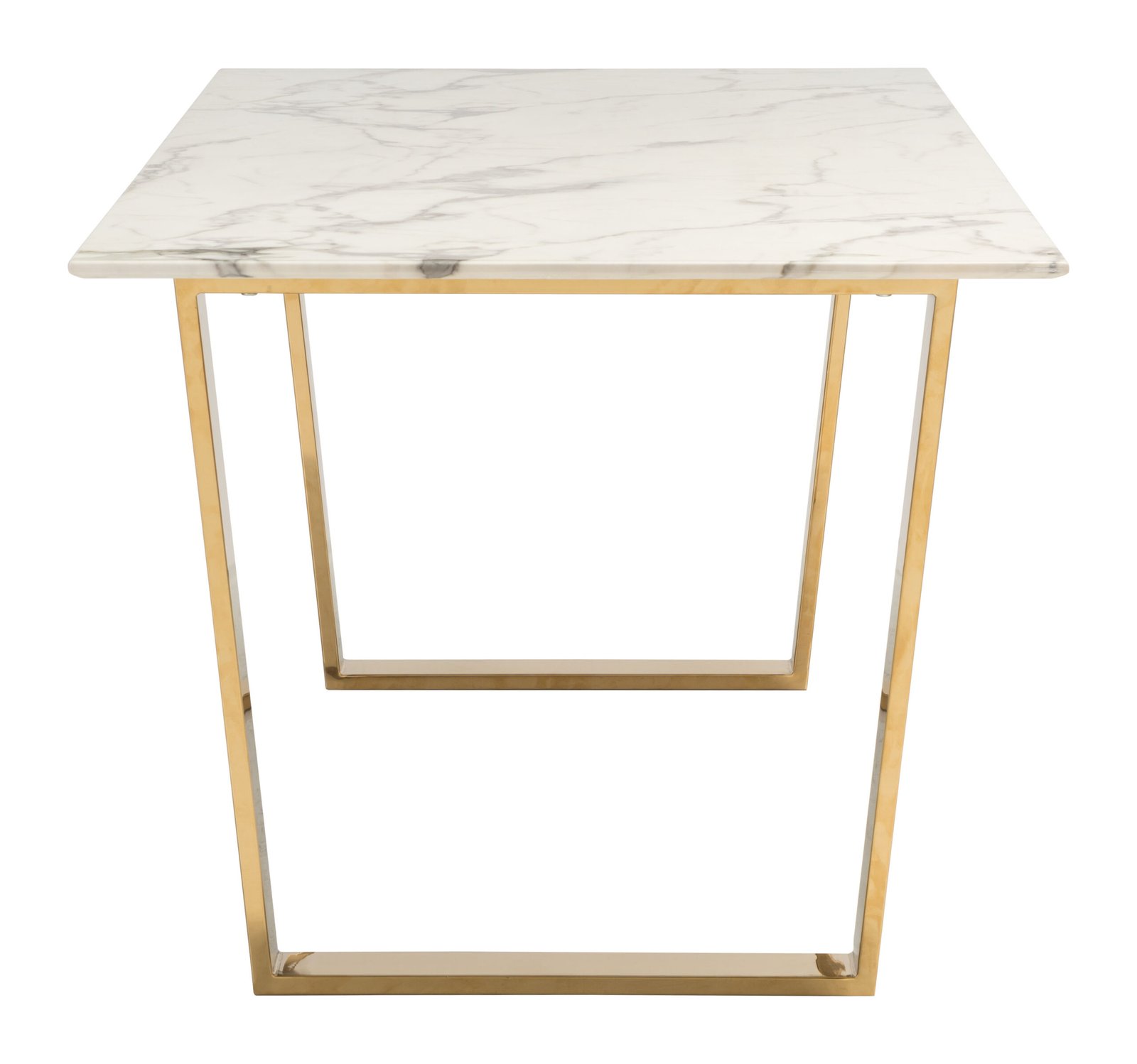 Atlas Dining Table White & Gold - Image 4