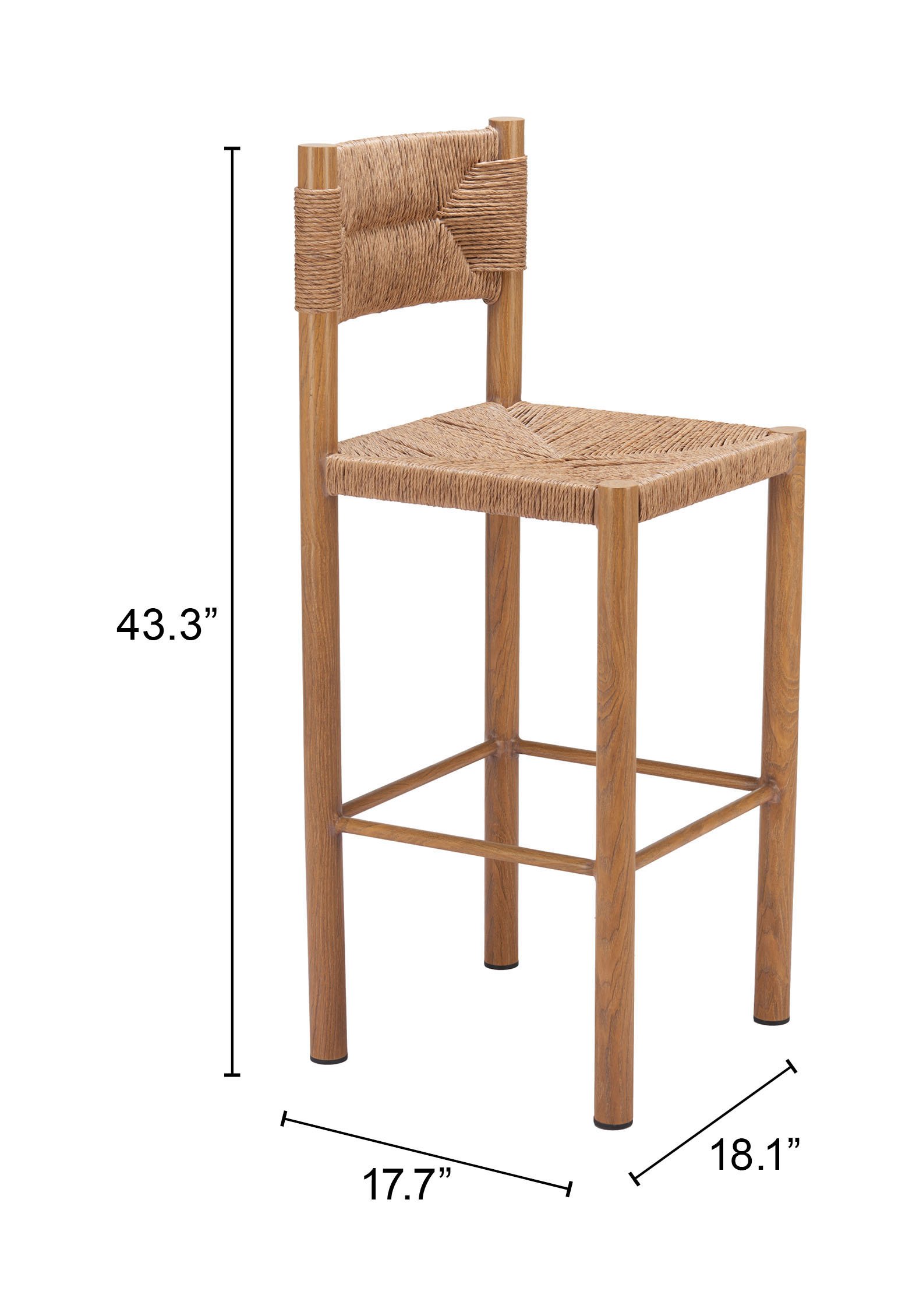 Iska Barstool (Set of 2) Natural - Image 10