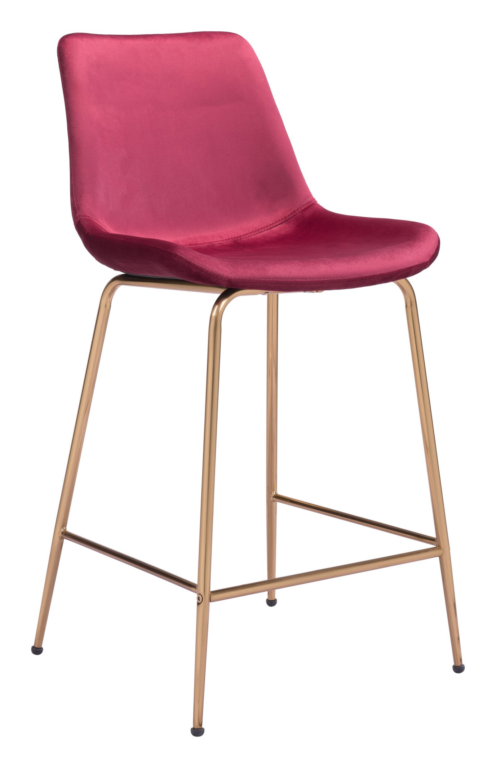 Tony Counter Stool Red & Gold - Image 3