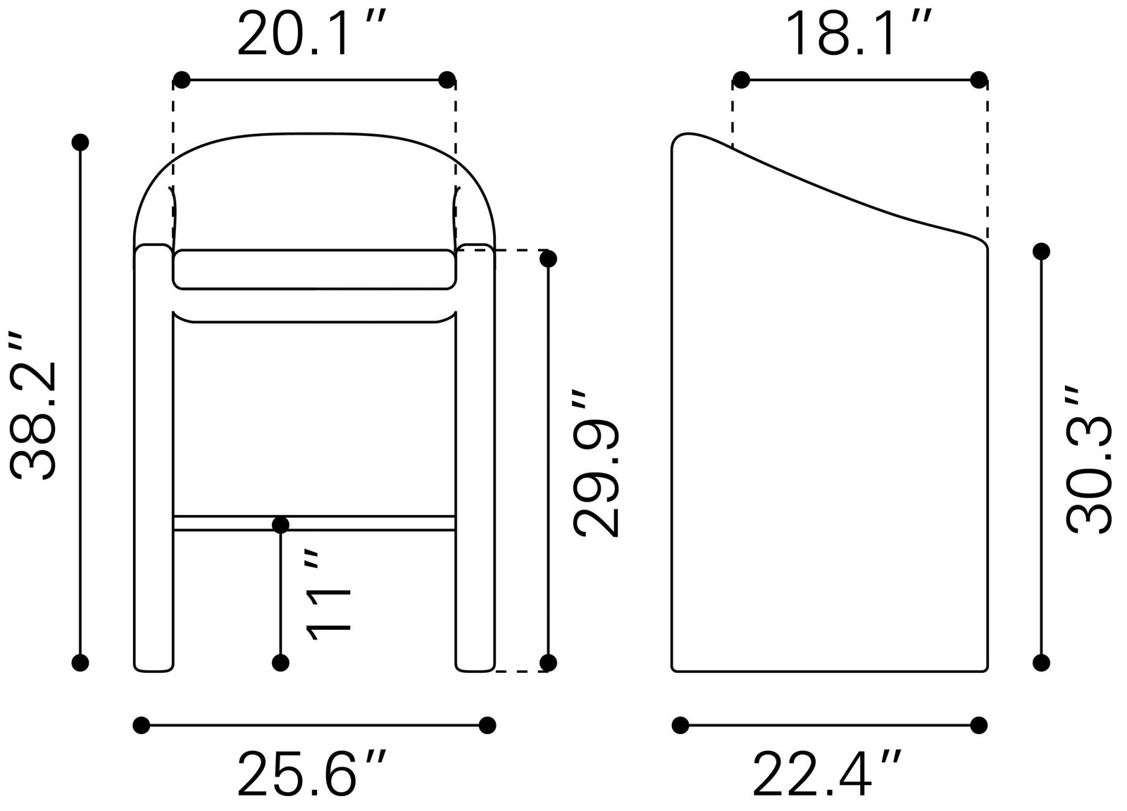 Emas Barstool Midnight Gray - Image 9