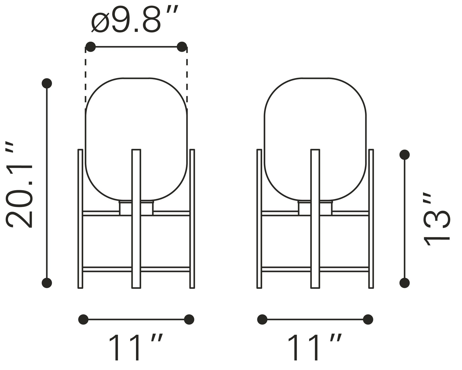 Wonderwall Table Lamp Gold - Image 7