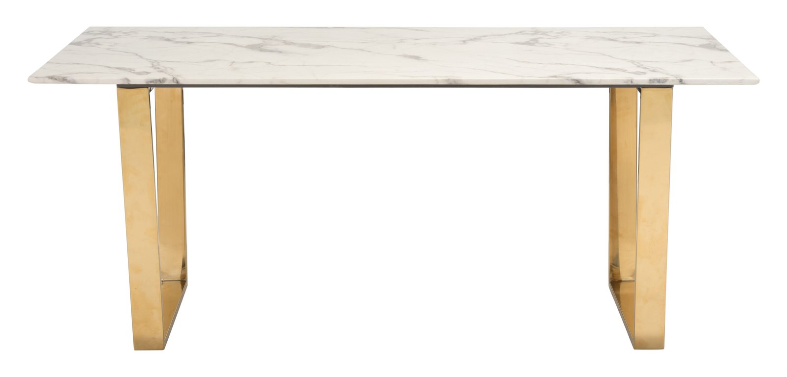 Atlas Dining Table White & Gold - Image 5