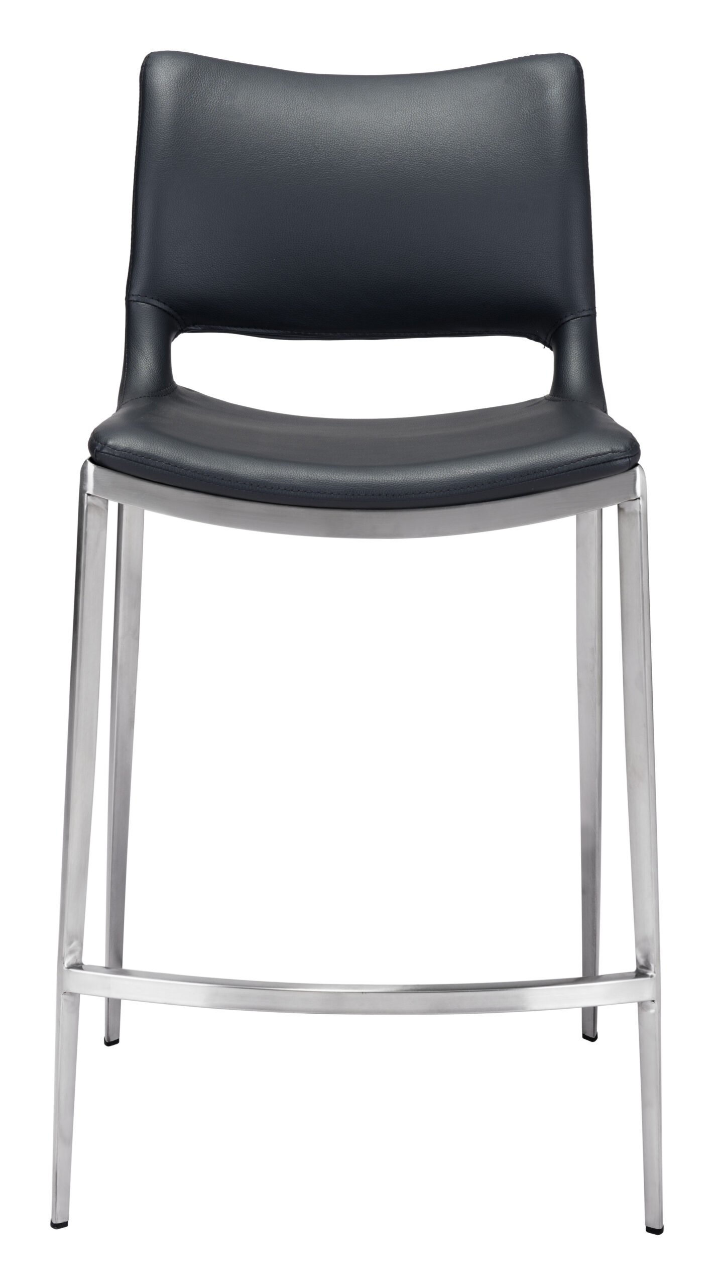 Ace Counter Stool (Set of 2) Black & Silver - Image 4