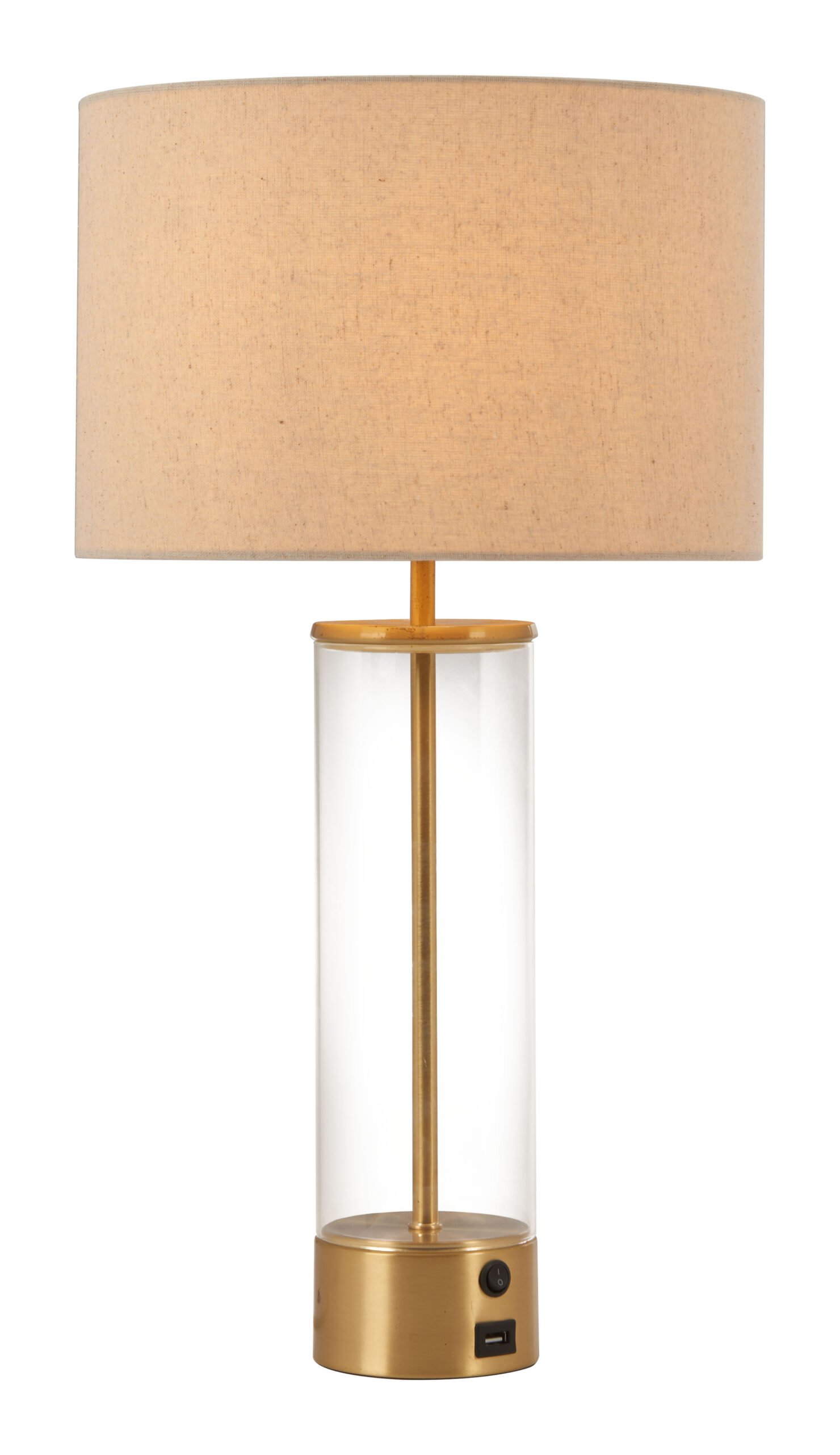 Boreal Table Lamp Beige & Gold - Image 2