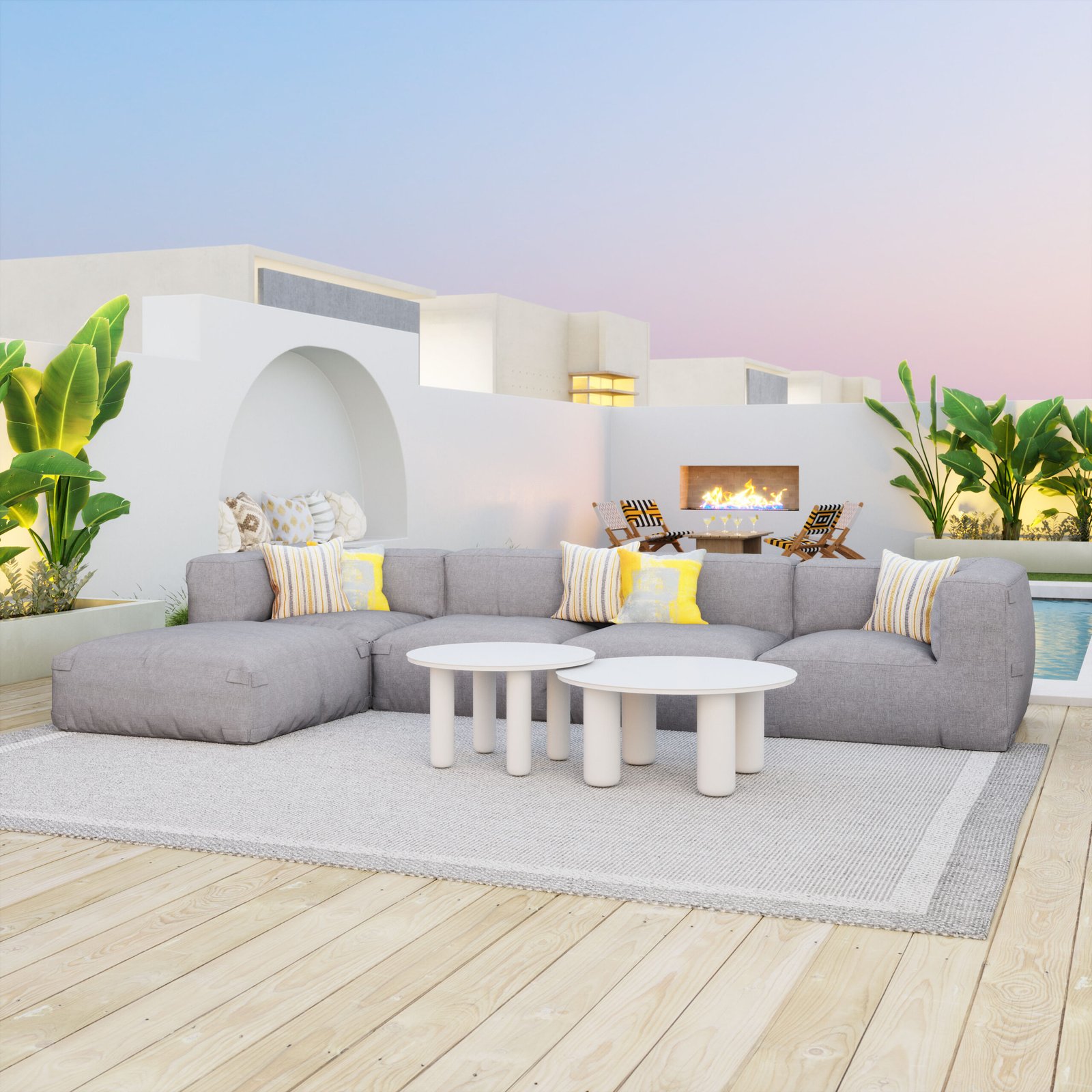 Luanda Middle Chair Gray - Image 4