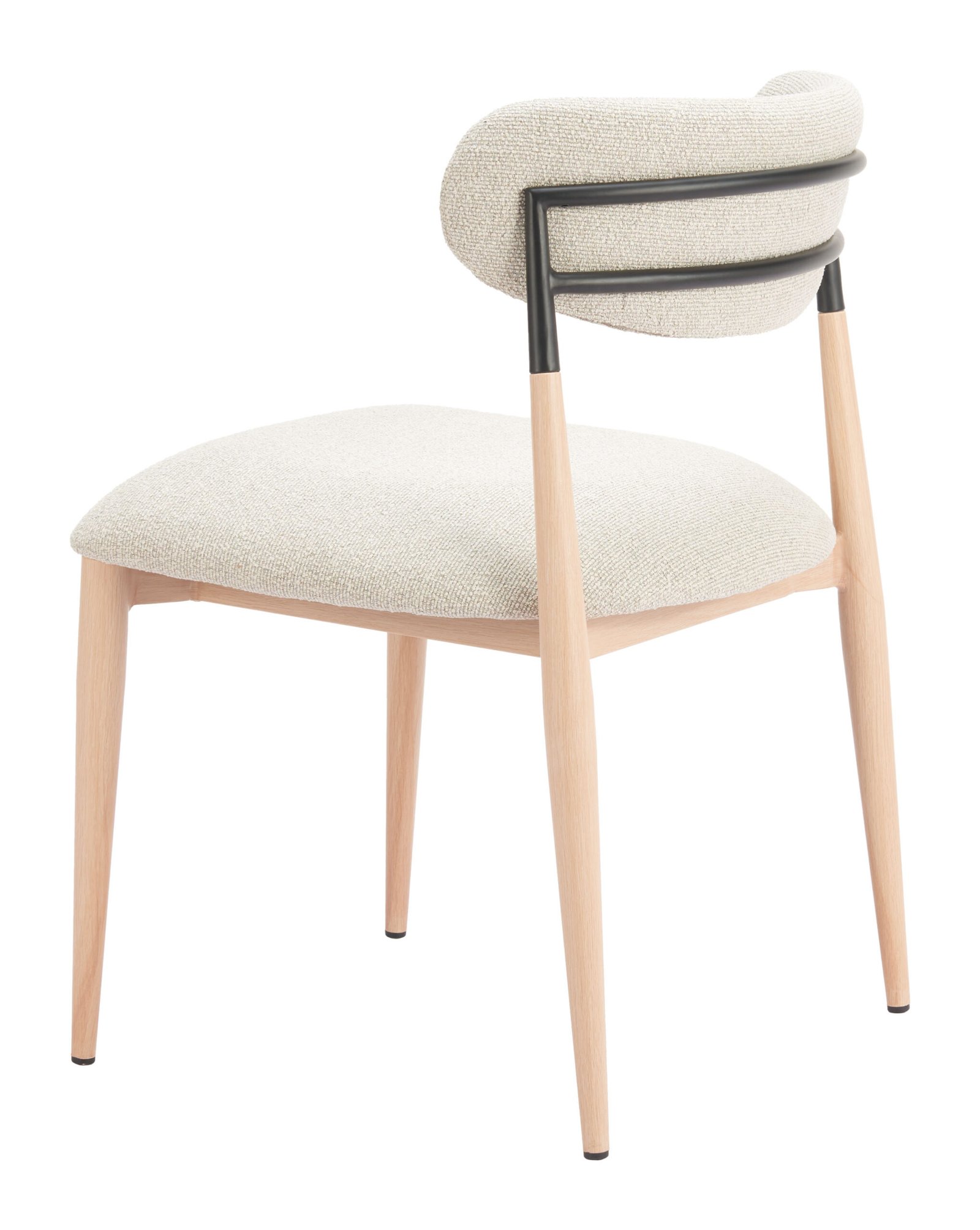 Equinox Armless Dining Chair (Set of 2) Oyster Gray & Natural - Image 9