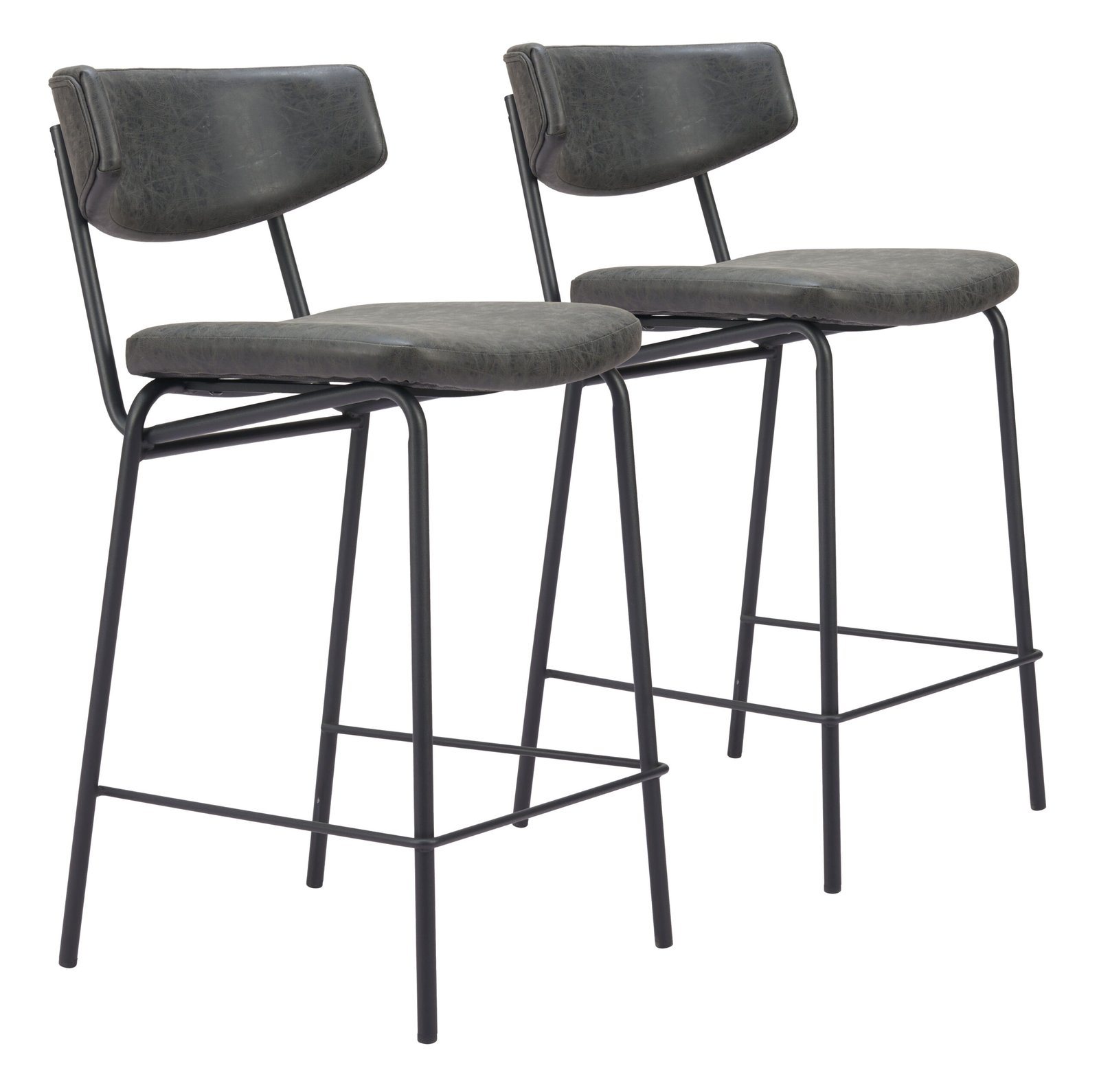 Charon Counter Stool (Set of 2) Vintage Black - Image 12