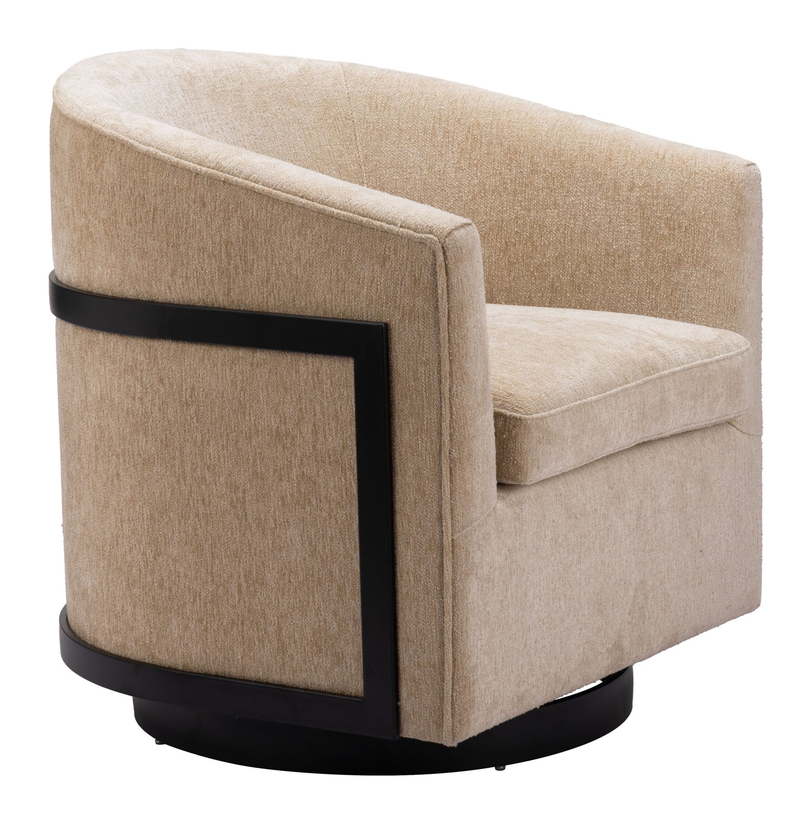 Hanko Swivel Chair Golden Beige - Image 6