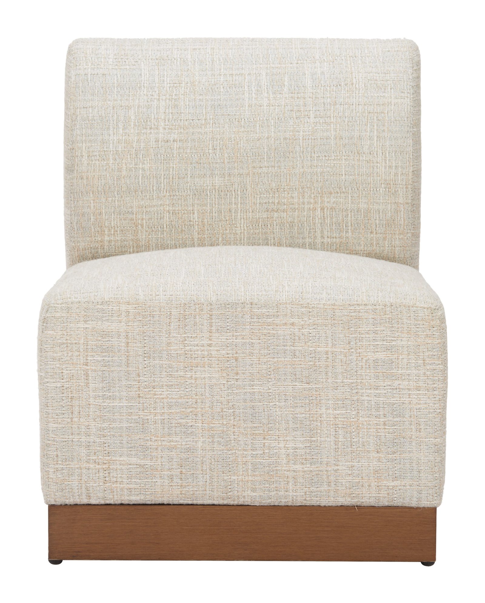 Christy Armless Chair Beige - Image 3