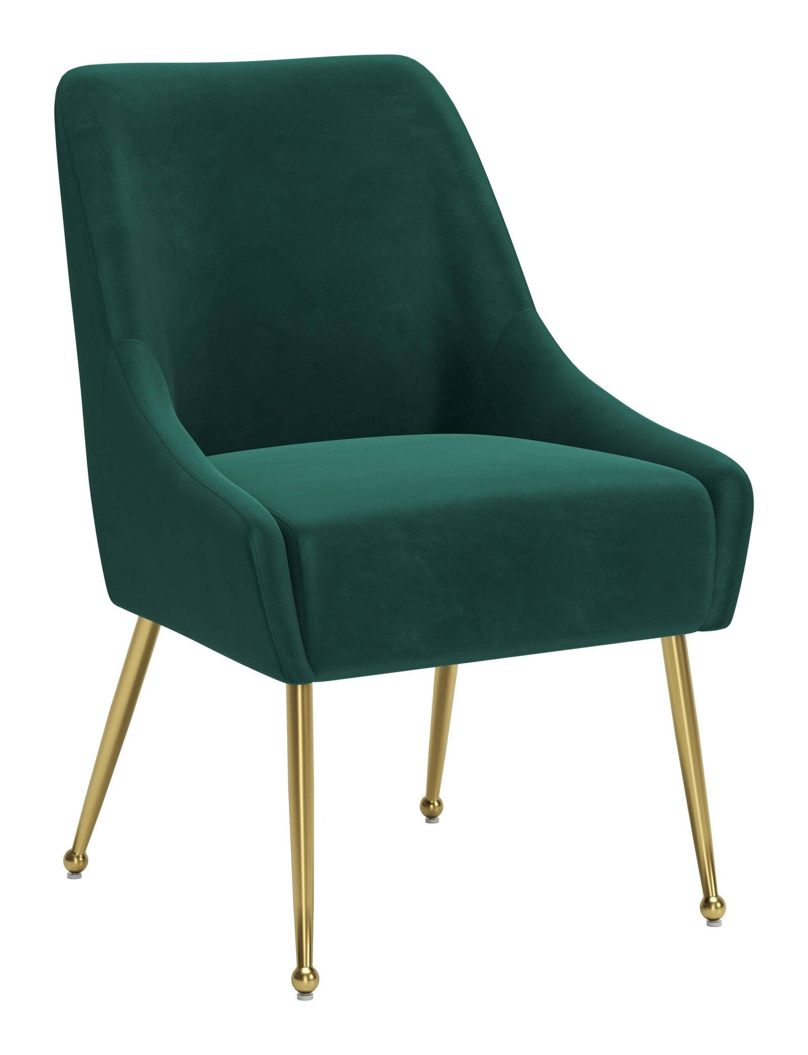 Maxine Dining Chair Green & Gold - Image 3