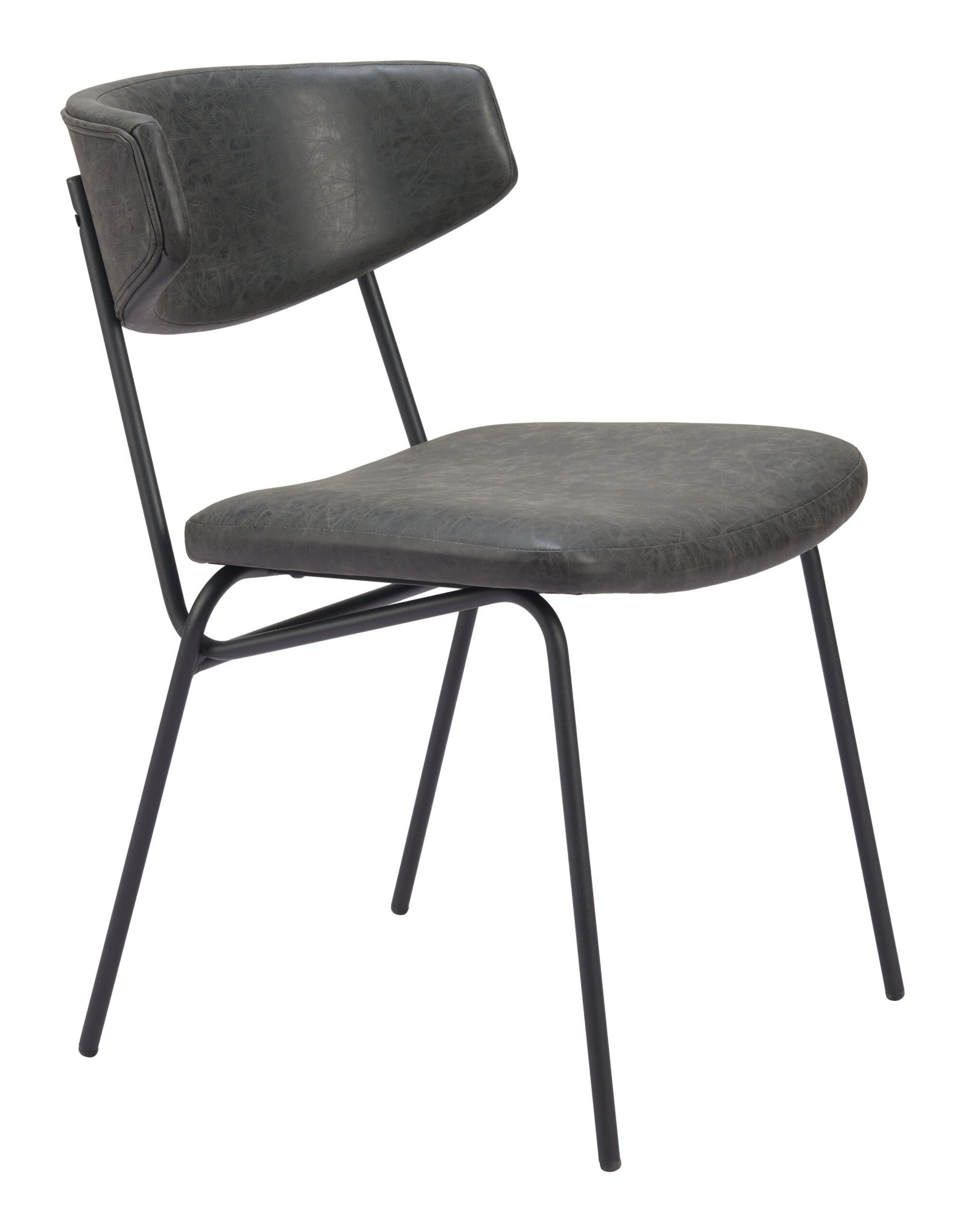 Charon Dining Chair (Set of 2) Vintage Black - Image 4