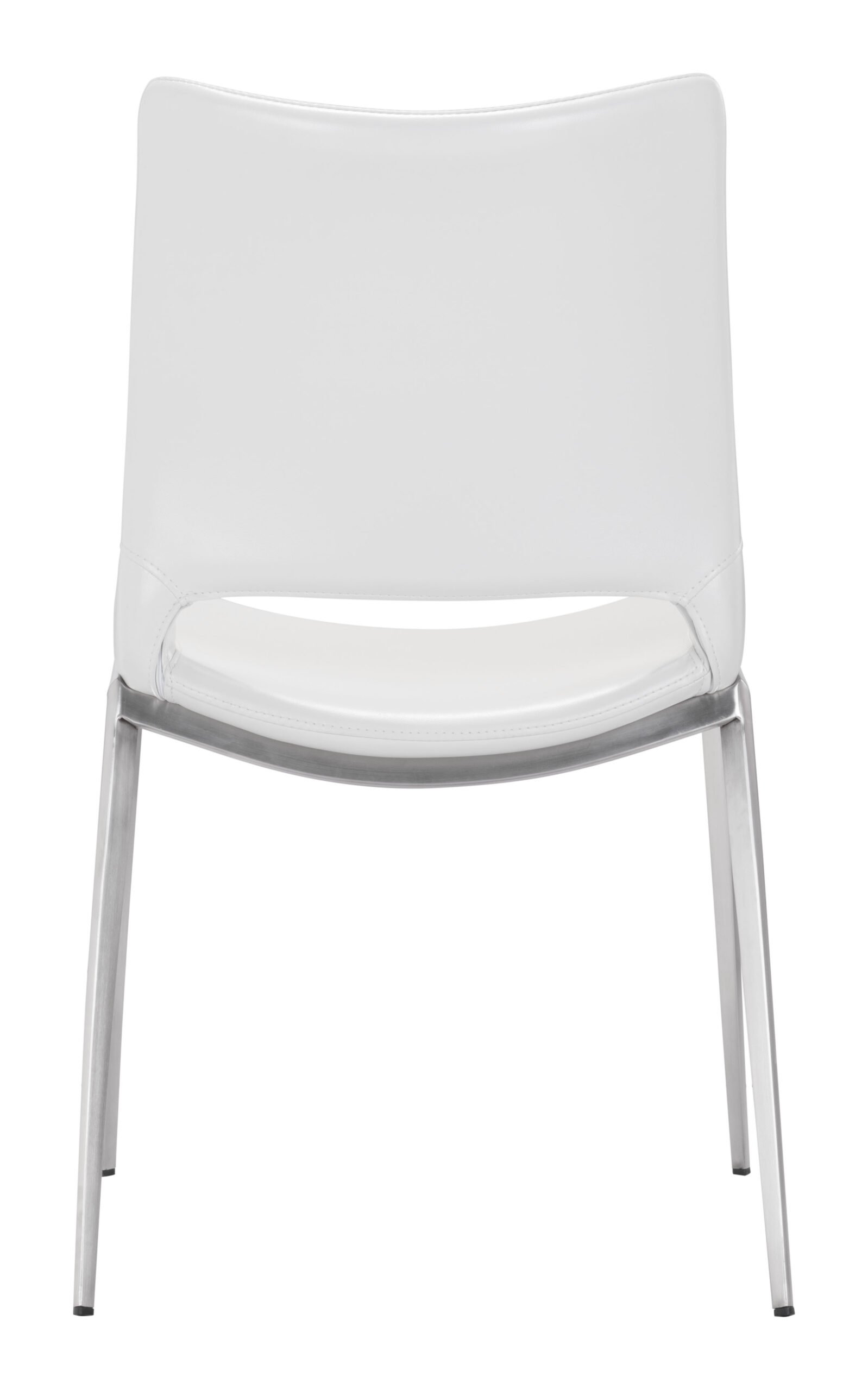 Ace Dining Chair (Set of 2) White & Silver - Image 7