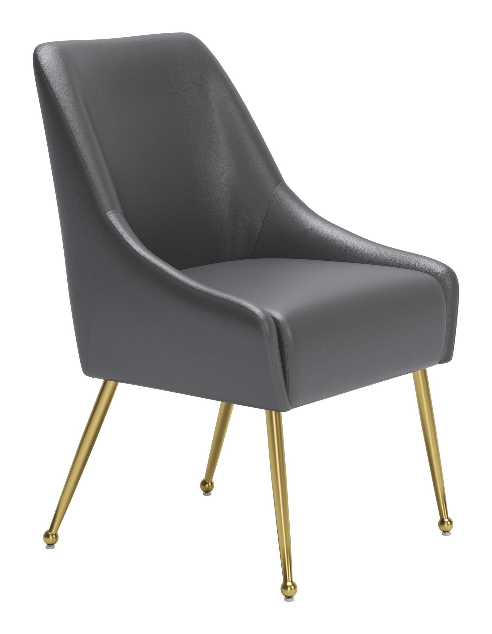 Maxine Dining Chair Gray & Gold - Image 8