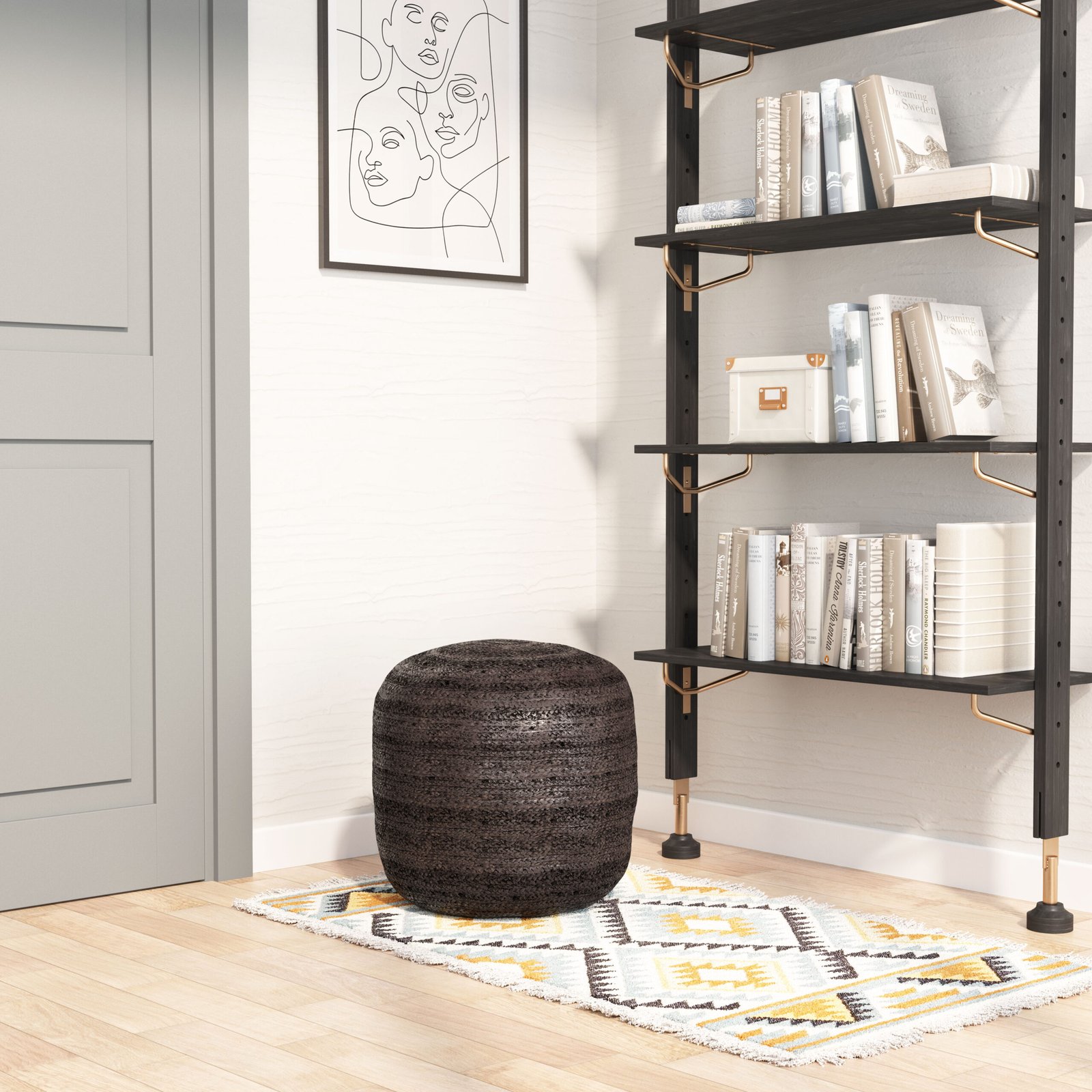 Lillian Ottoman Black - Image 2