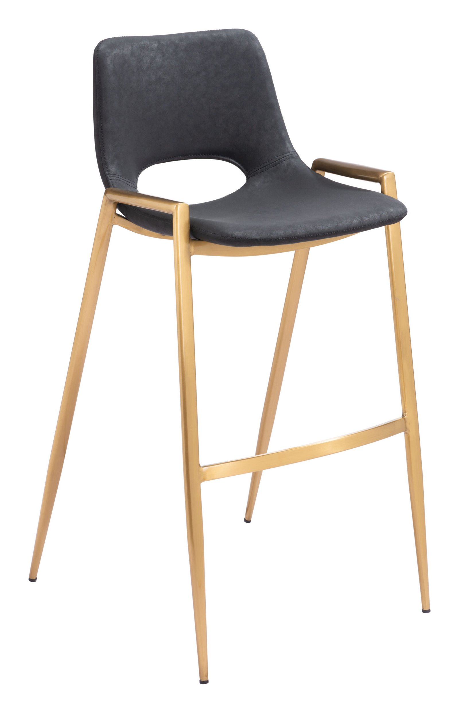Desi Barstool (Set of 2) Black & Gold - Image 2