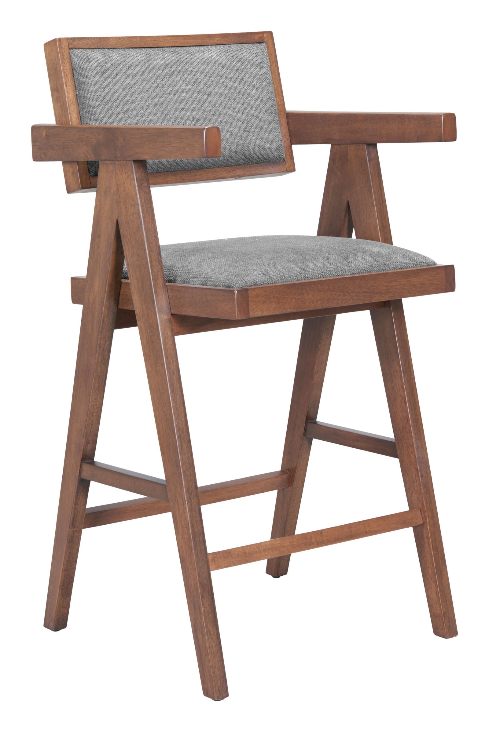Delhi Counter Stool (Set of 2) Gray & Walnut