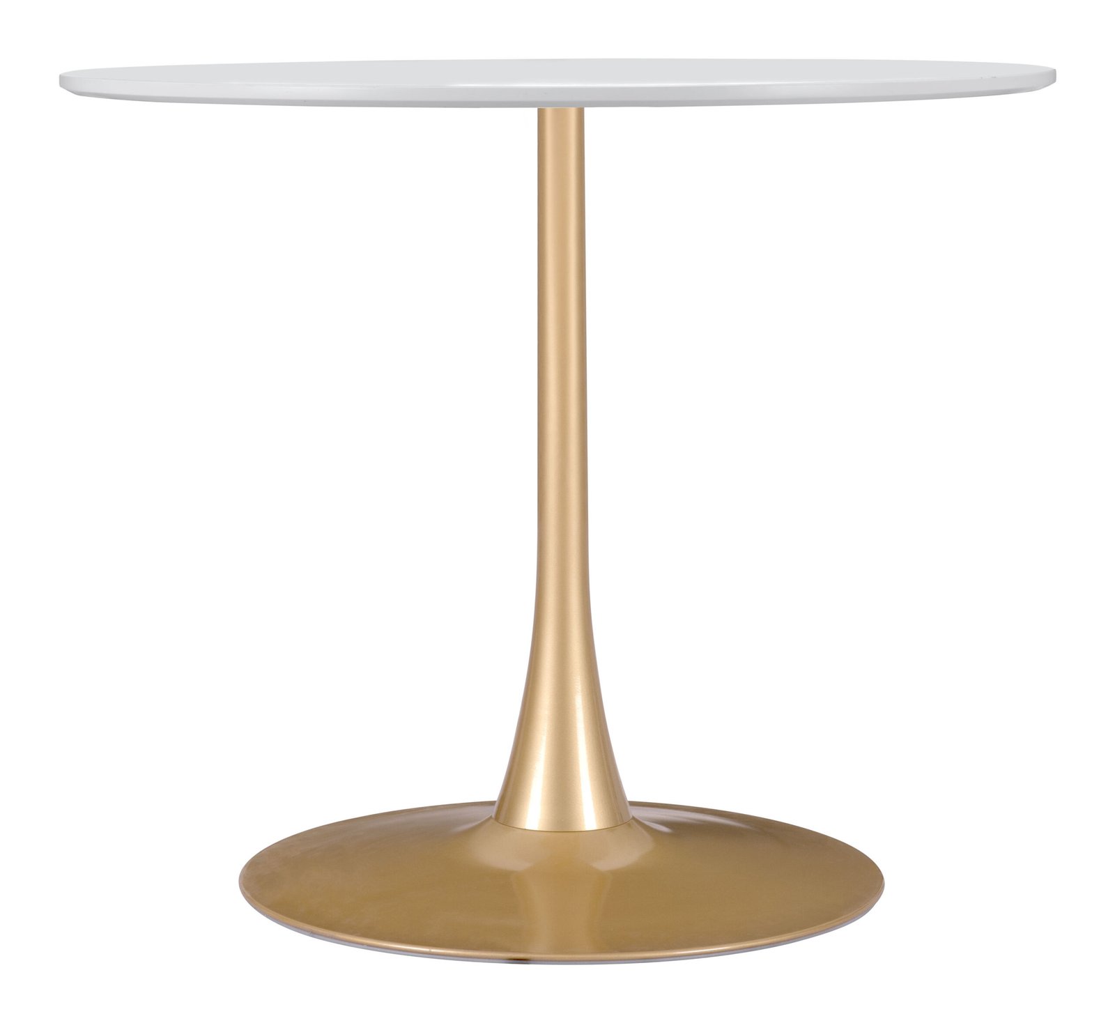 Opus Dining Table White & Gold - Image 4