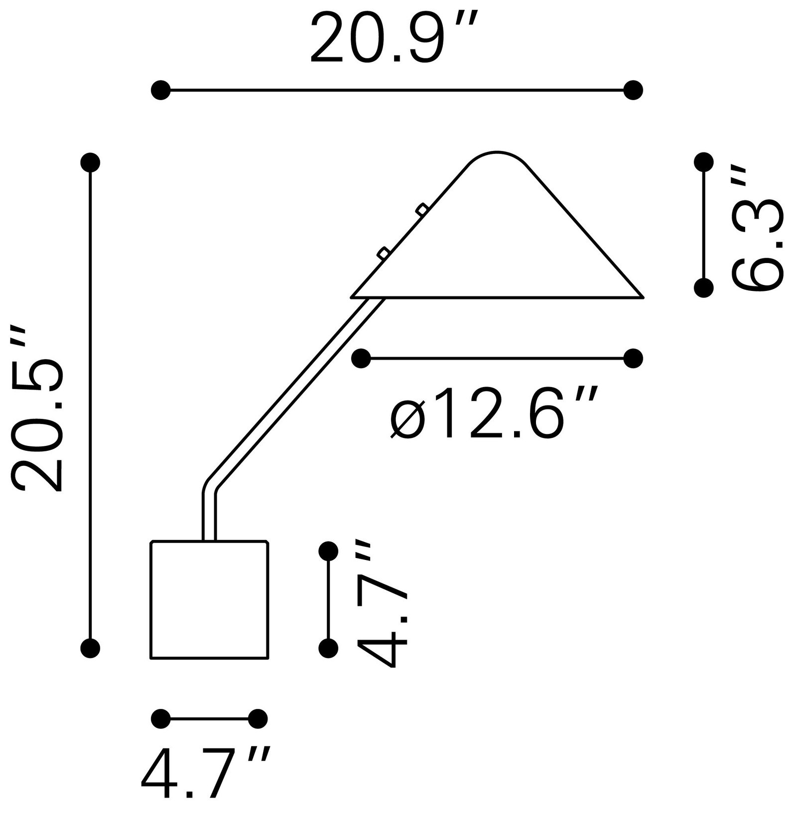 Pike Table Lamp Black & White - Image 4