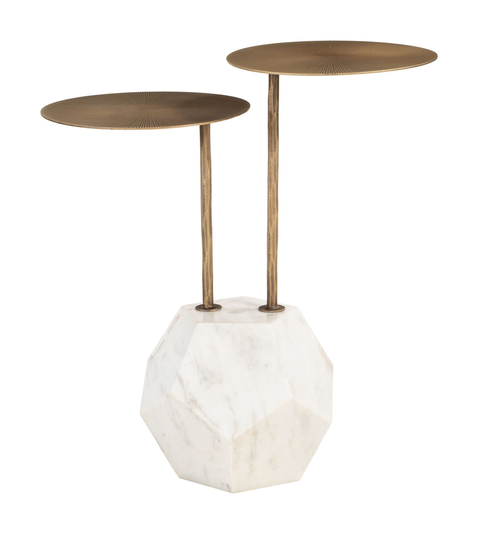 Anten Side Table Brass & White - Image 5