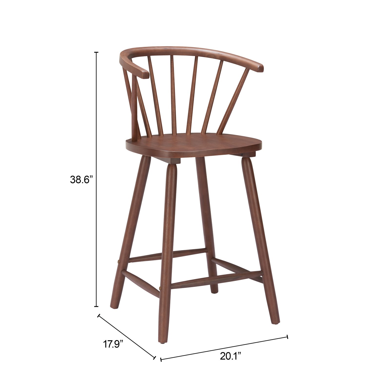 Stenger Counter Stool (Set of 2) Walnut - Image 8