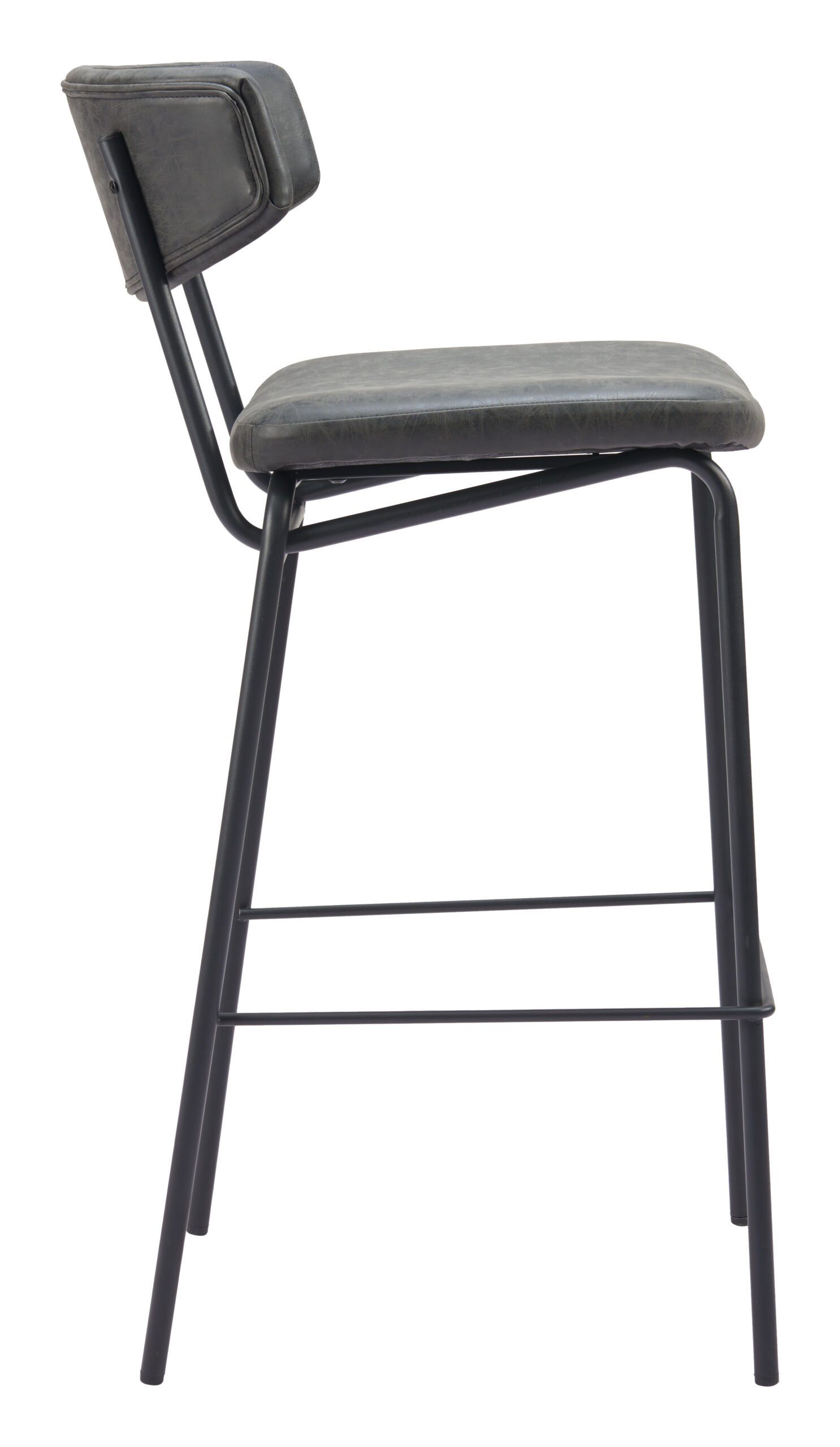 Charon Barstool (Set of 2) Vintage Black - Image 3