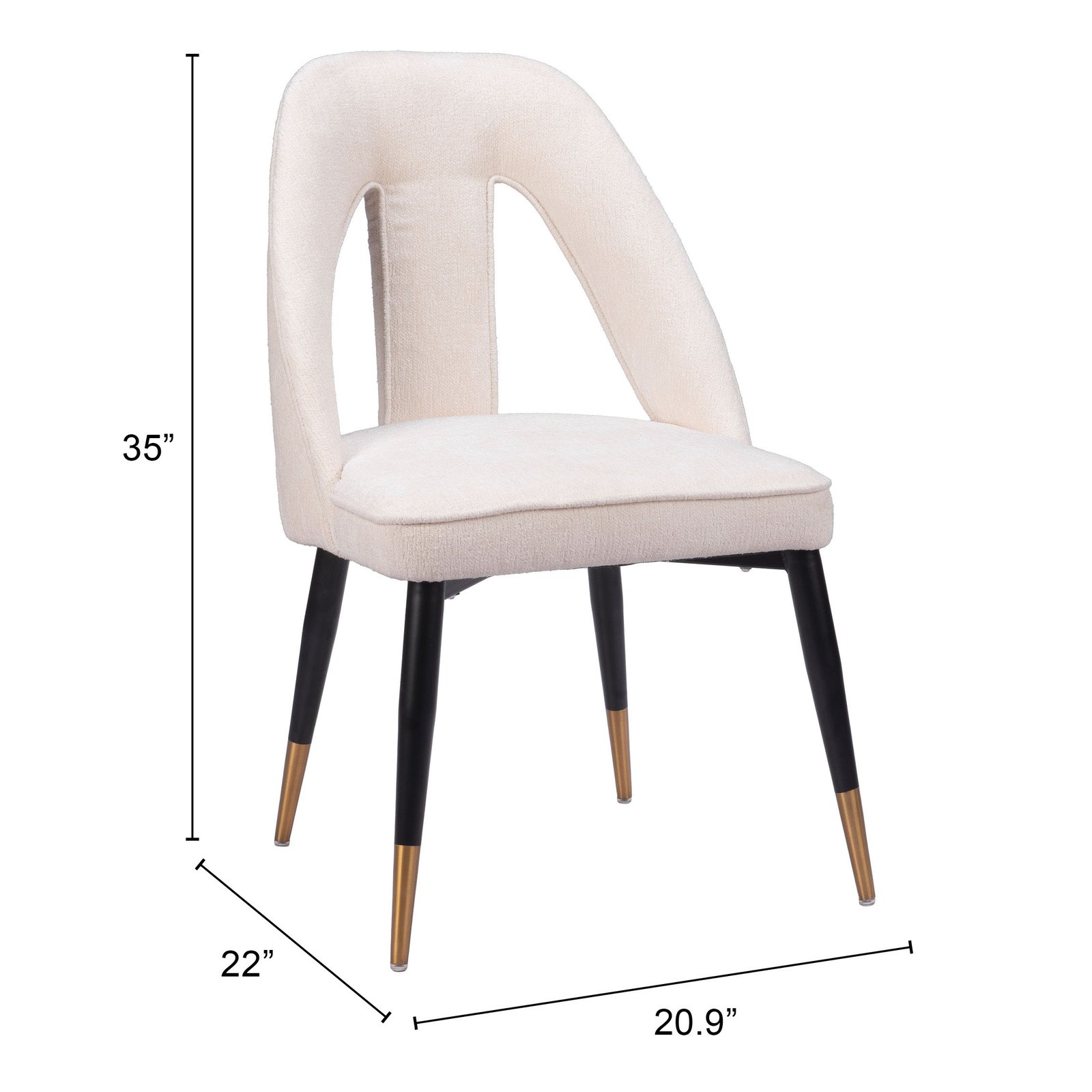 Artus Dining Chair Ivory - Image 12