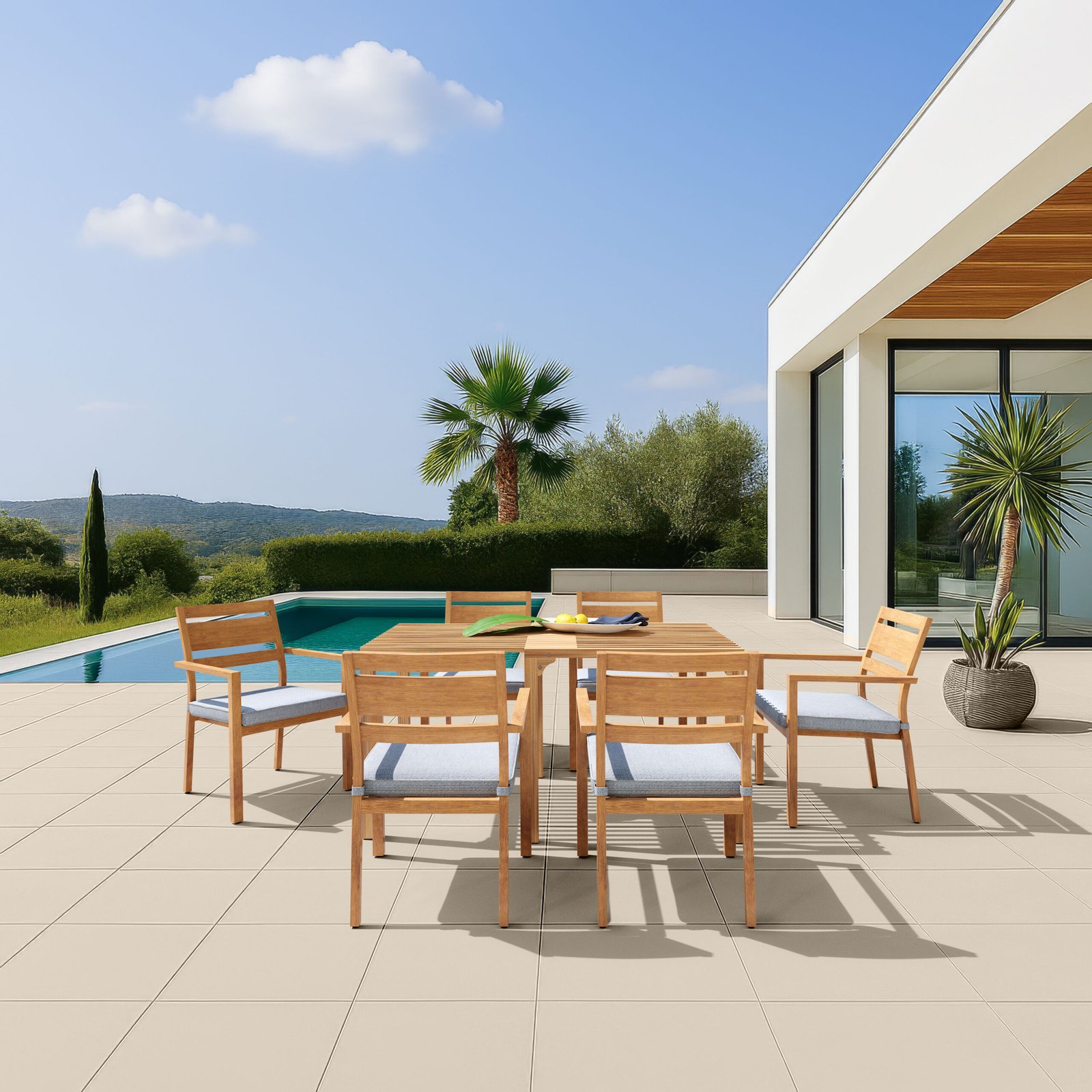 Riviera Extendable Dining Table Natural - Image 4