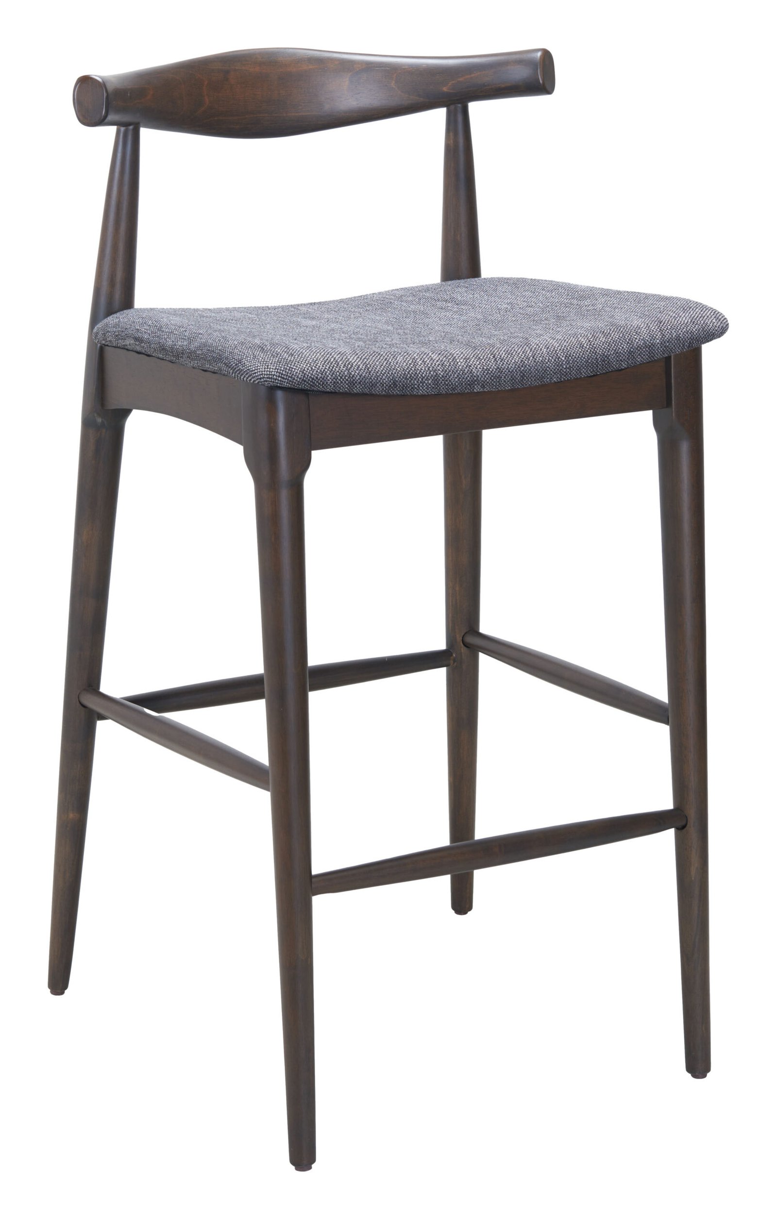 Tuzka Barstool (Set of 2) Gray & Espresso - Image 6