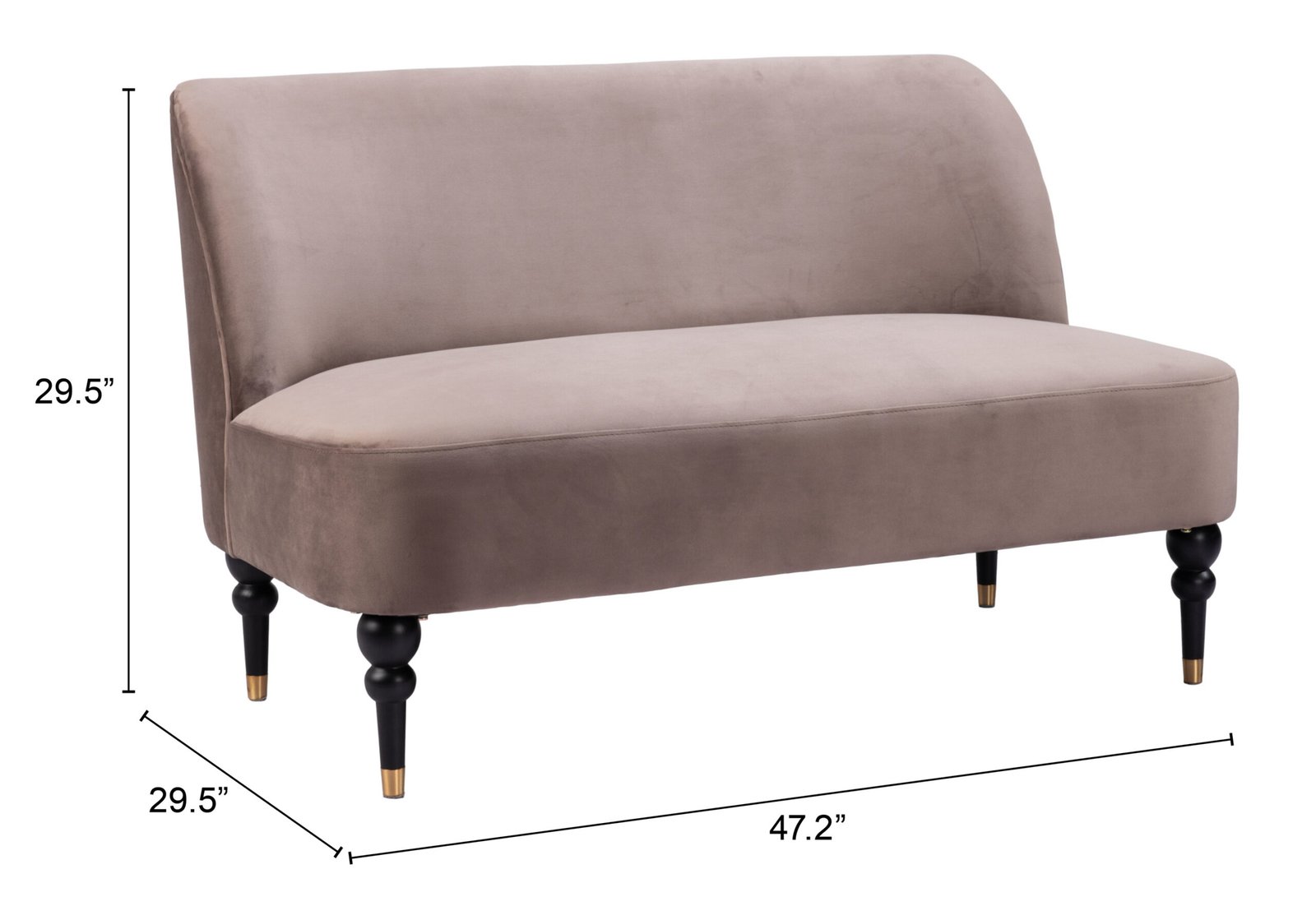 Bintulu Loveseat Taupe - Image 11