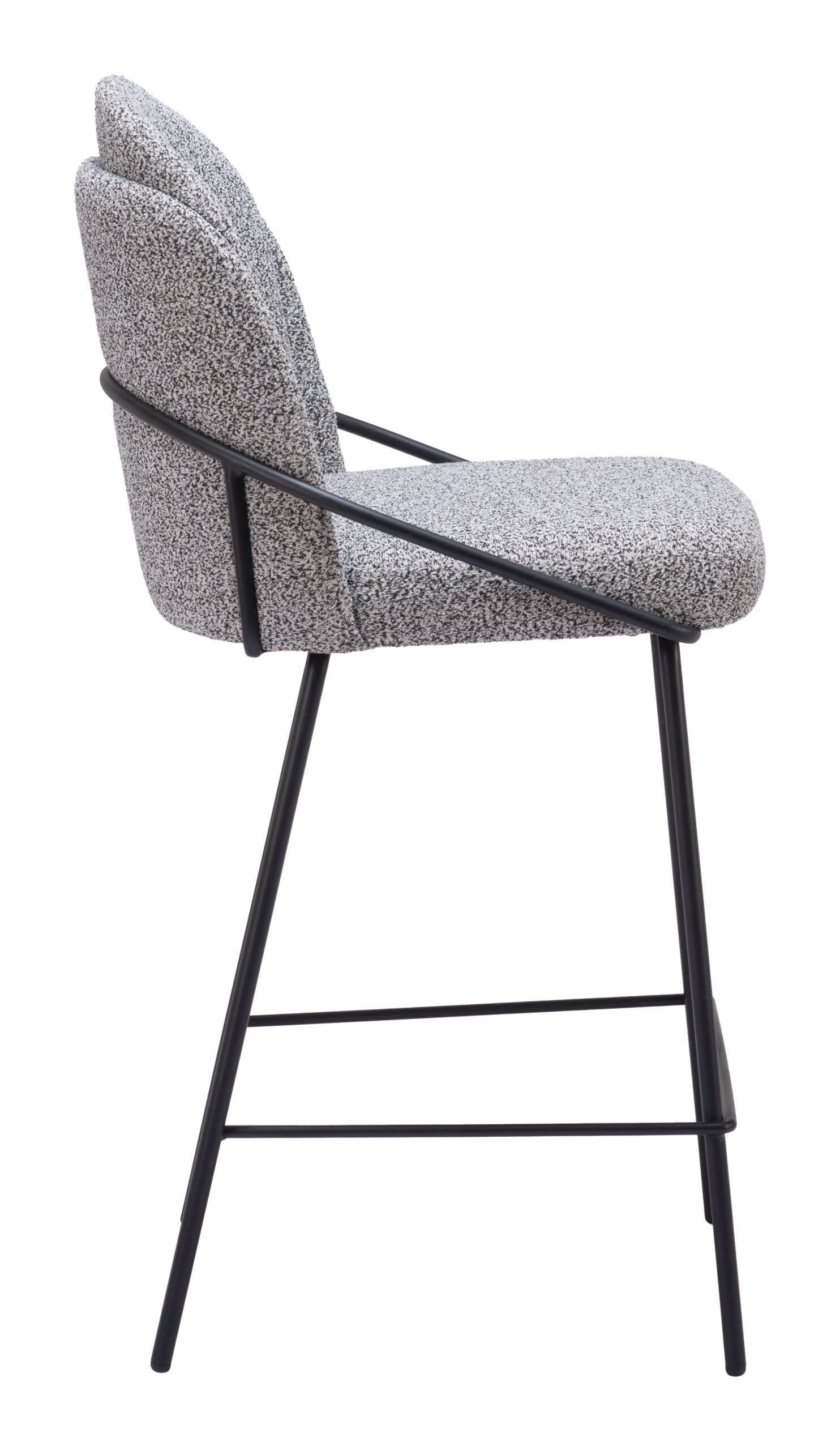 Jambi Counter Stool (Set of 2) Black & White - Image 2