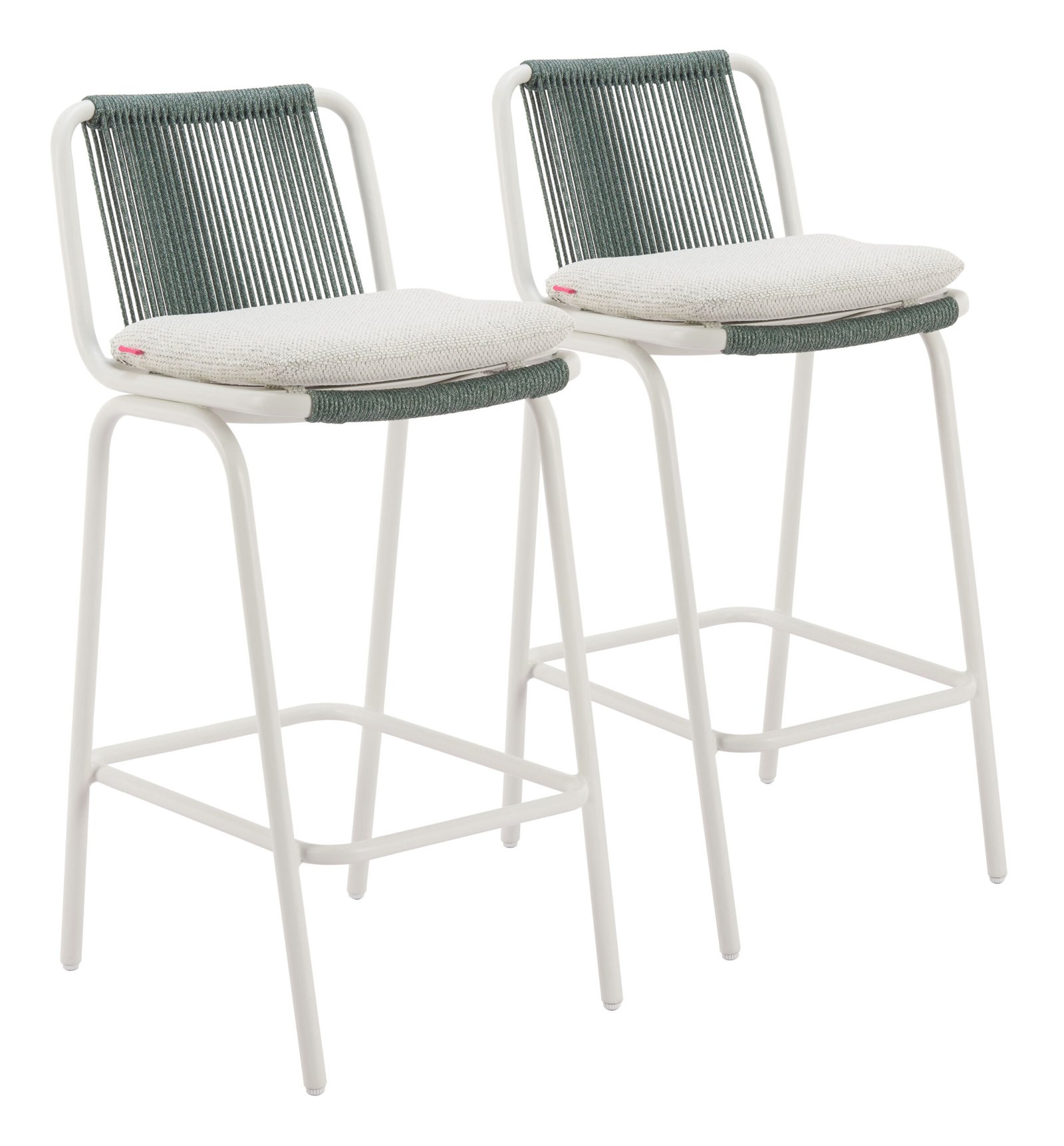 Luft Barstool (Set of 2) White & Green - Image 9