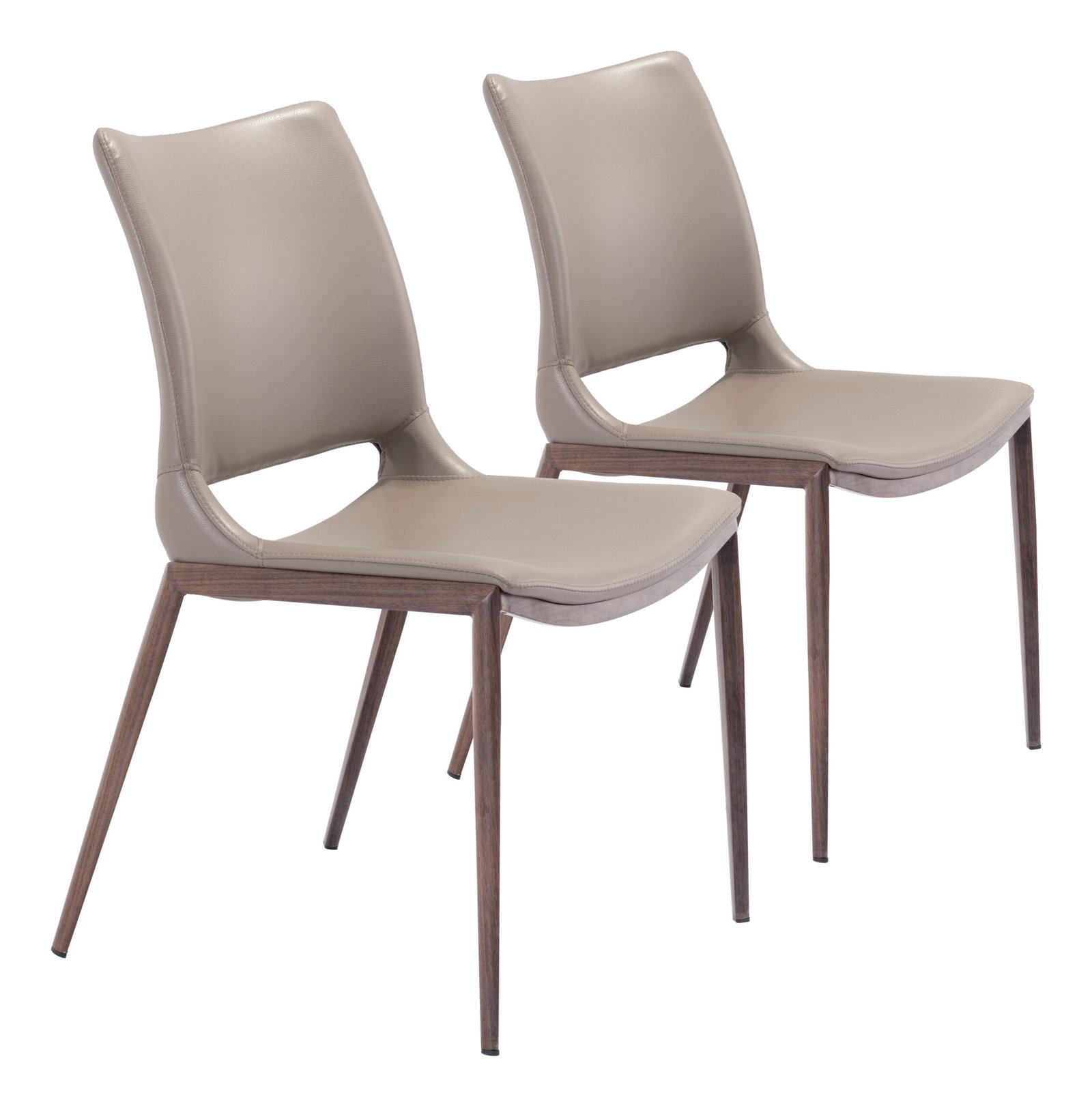 Ace Dining Chair (Set of 2) Brown & Walnut - Image 11