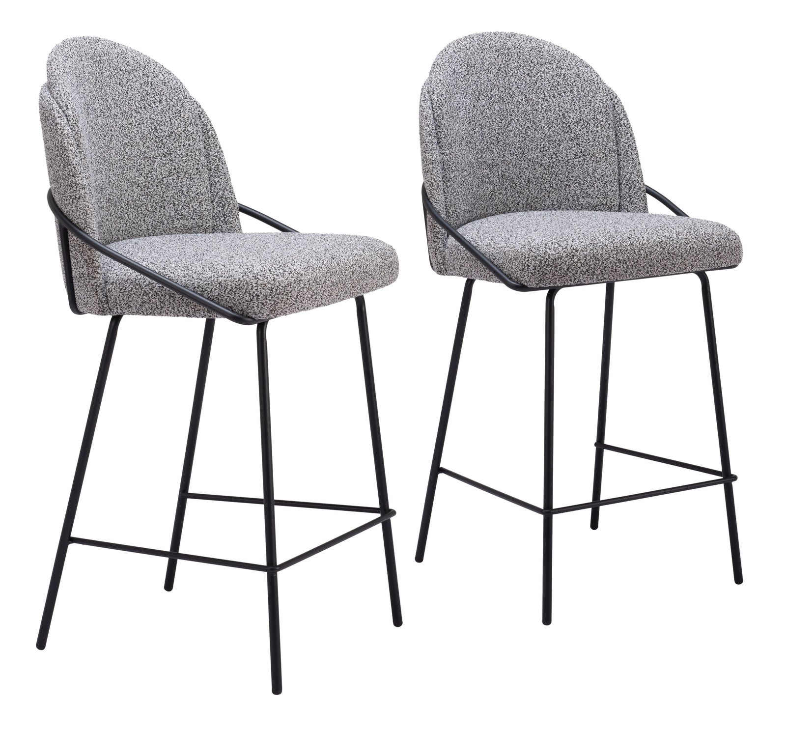 Jambi Counter Stool (Set of 2) Black & White - Image 10