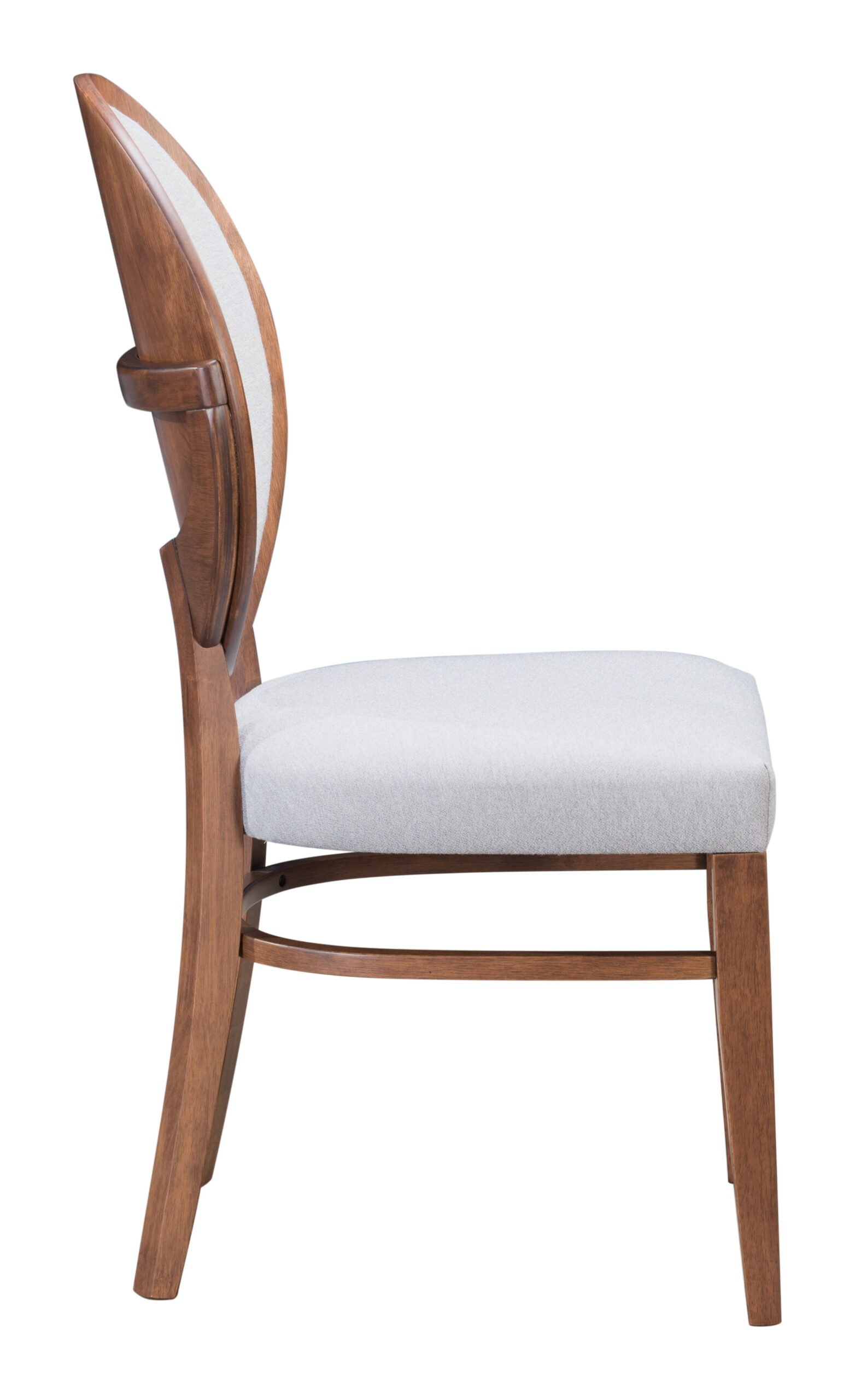 Regents Dining Chair (Set of 2) Walnut & Light Gray - Image 3
